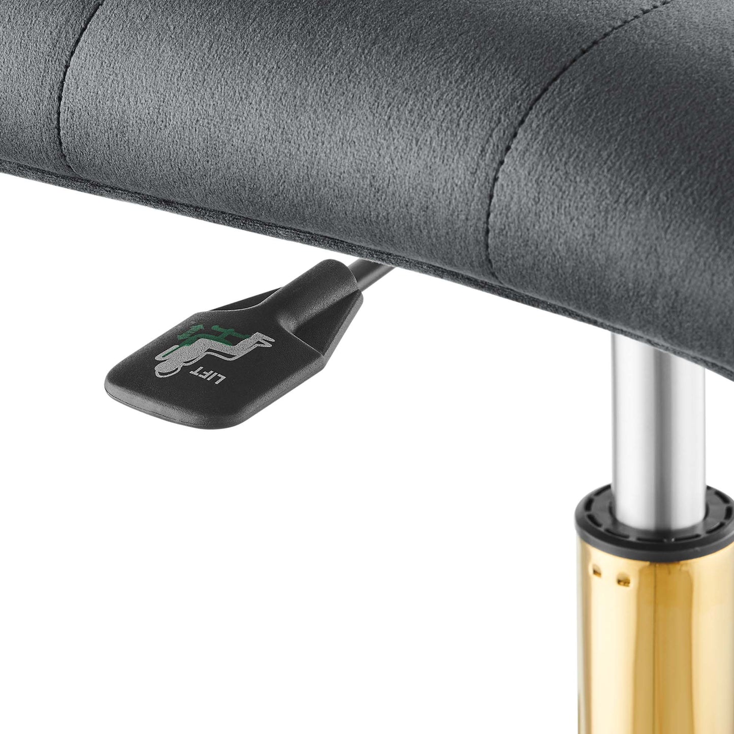 Prim Armless Performance Velvet Office Chair by Modway EEI-4973-GLD-GRY