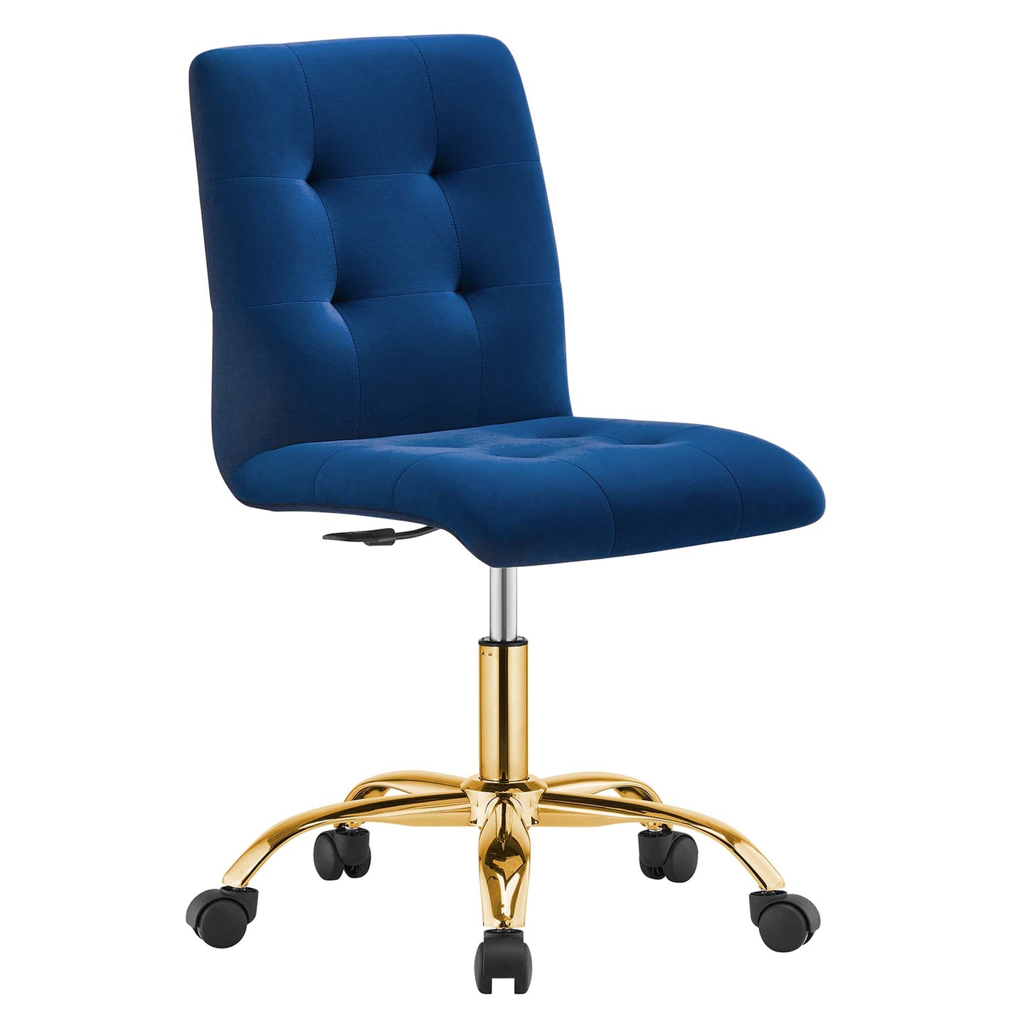Prim Armless Performance Velvet Office Chair by Modway EEI-4973-GLD-NAV