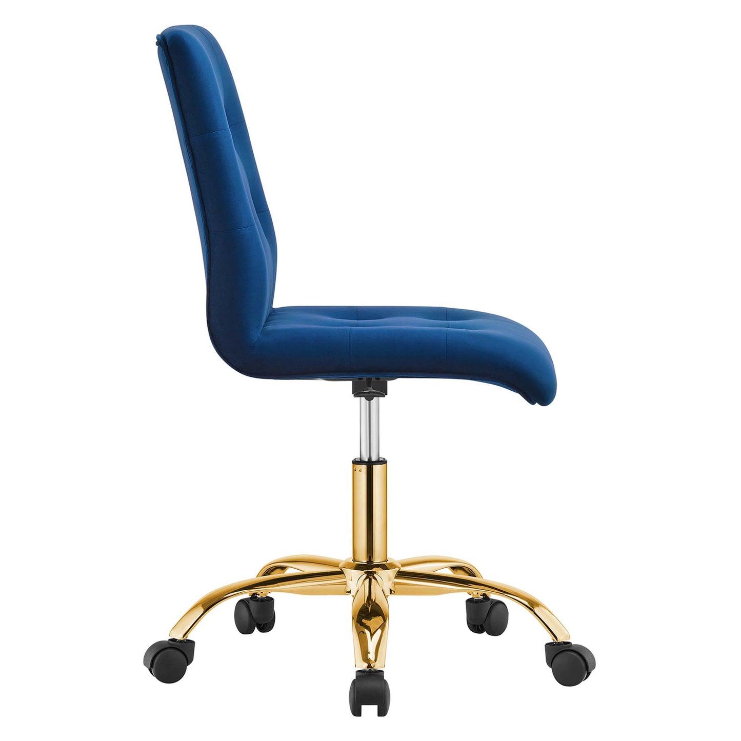 Prim Armless Performance Velvet Office Chair by Modway EEI-4973-GLD-NAV