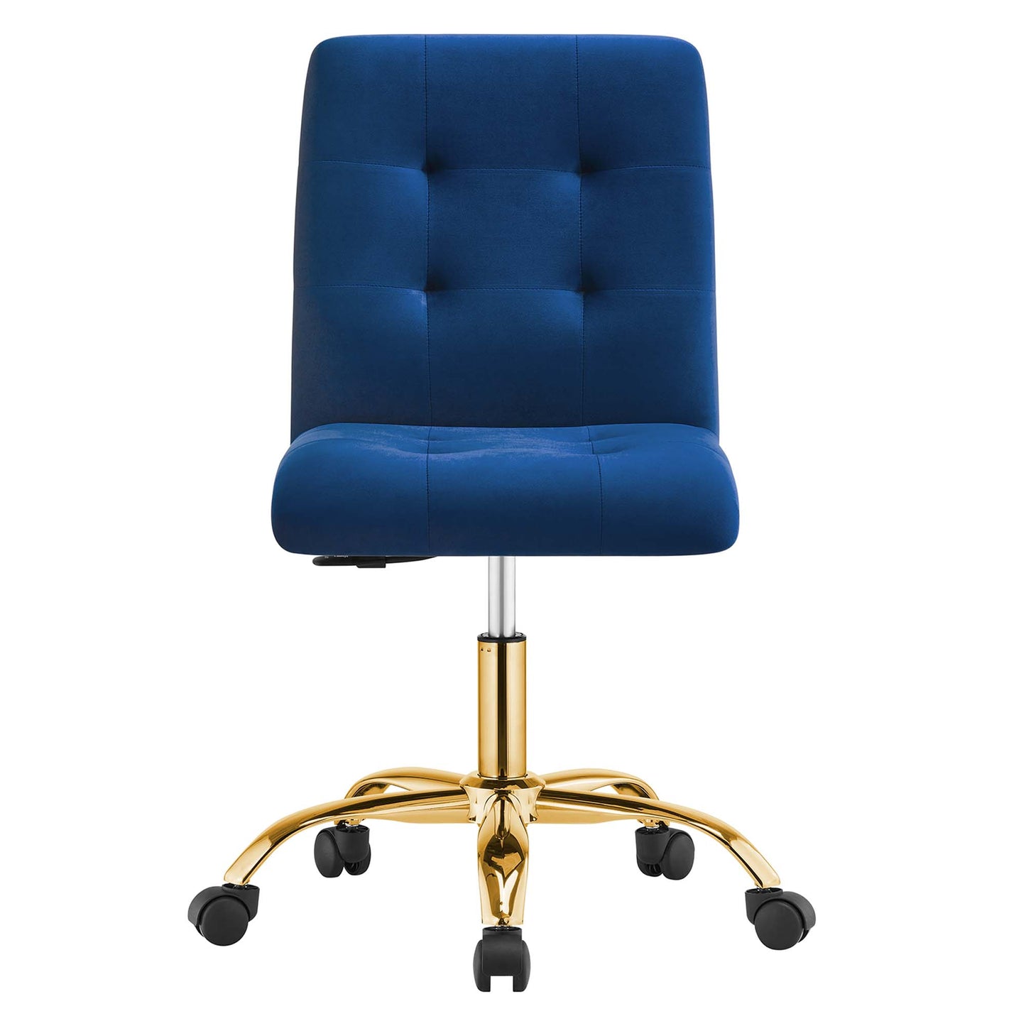 Prim Armless Performance Velvet Office Chair by Modway EEI-4973-GLD-NAV