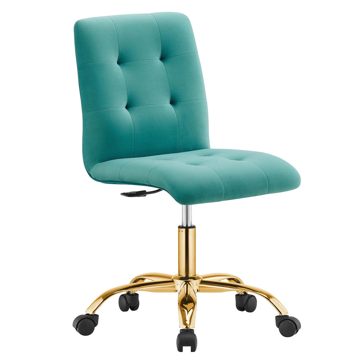 Prim Armless Performance Velvet Office Chair by Modway EEI-4973-GLD-TEA