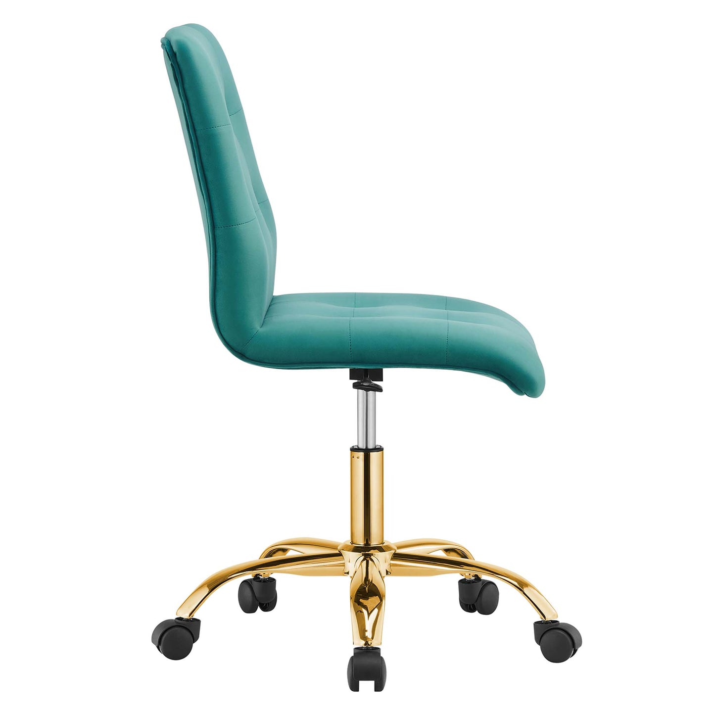 Prim Armless Performance Velvet Office Chair by Modway EEI-4973-GLD-TEA