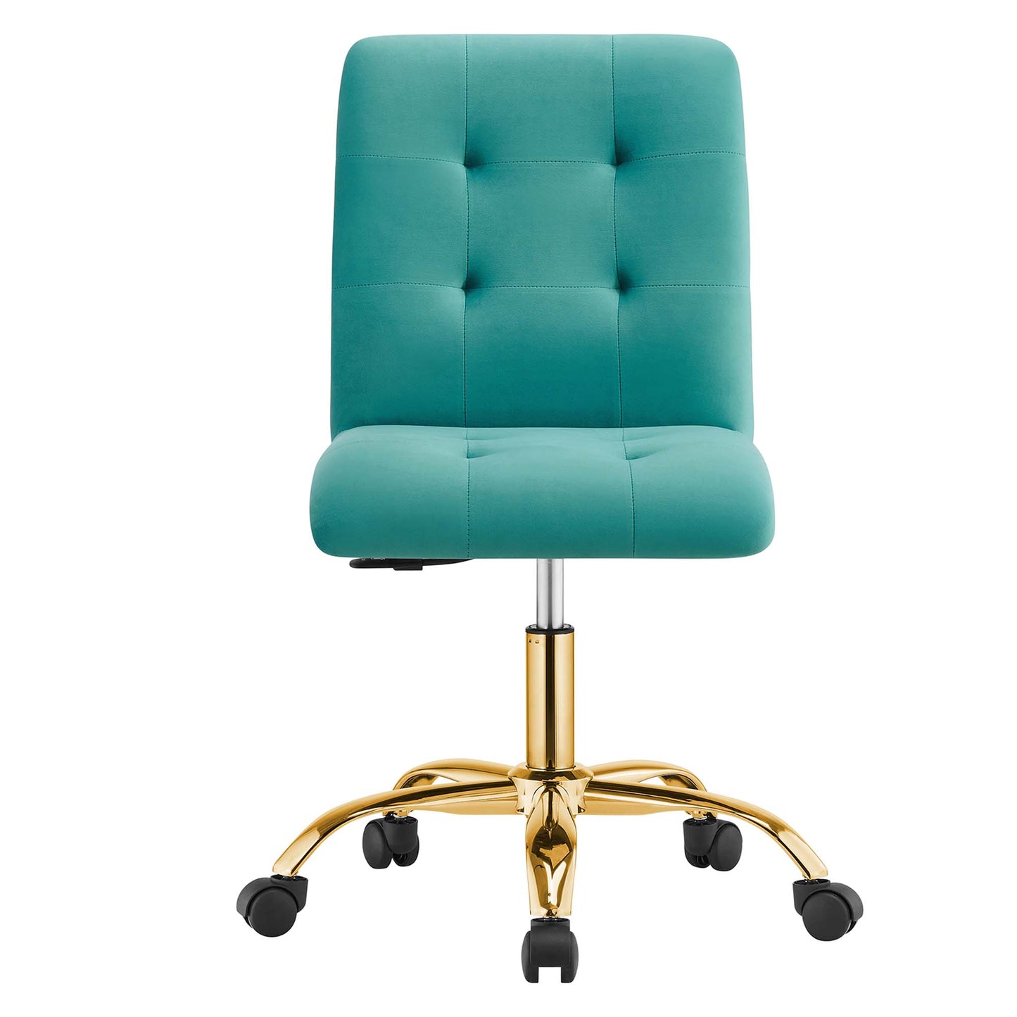 Prim Armless Performance Velvet Office Chair by Modway EEI-4973-GLD-TEA