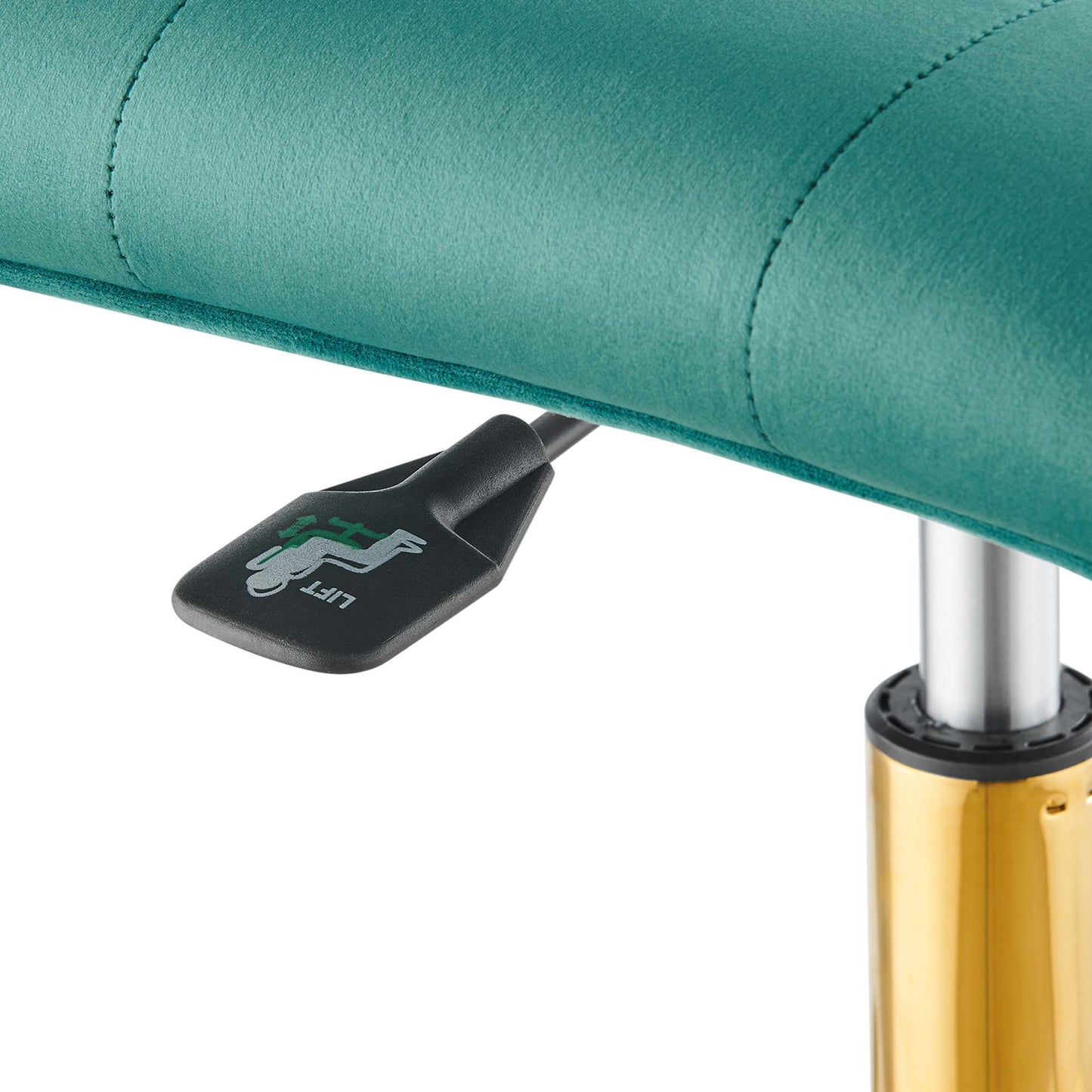 Prim Armless Performance Velvet Office Chair by Modway EEI-4973-GLD-TEA