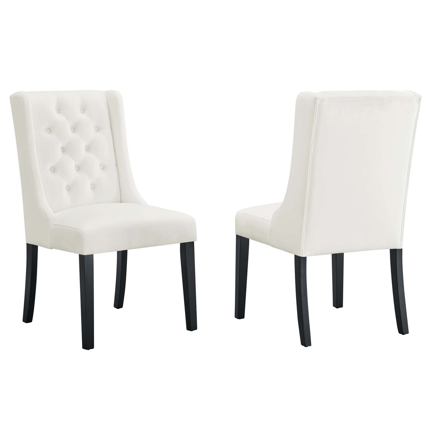Baronet Performance Velvet Dining Chairs Set of 2 by Modway EEI-5013-WHI