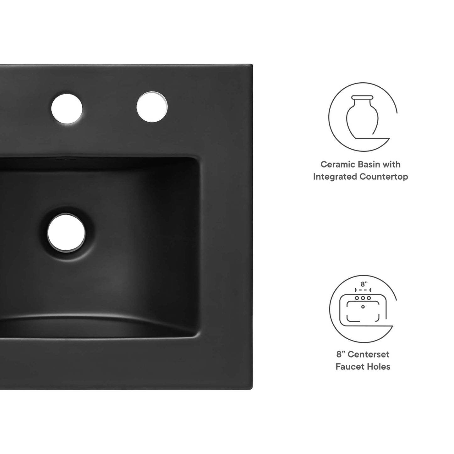 Cayman 18" Bathroom Sink by Modway EEI-5068-BLK