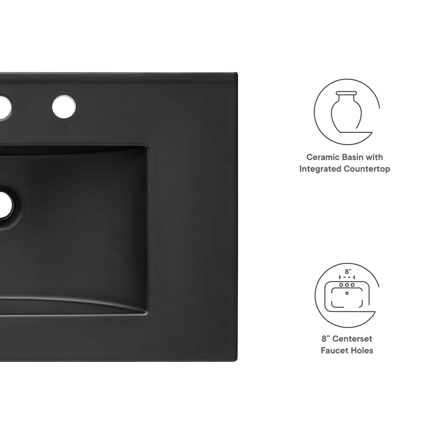Cayman 30" Bathroom Sink by Modway EEI-5070-BLK