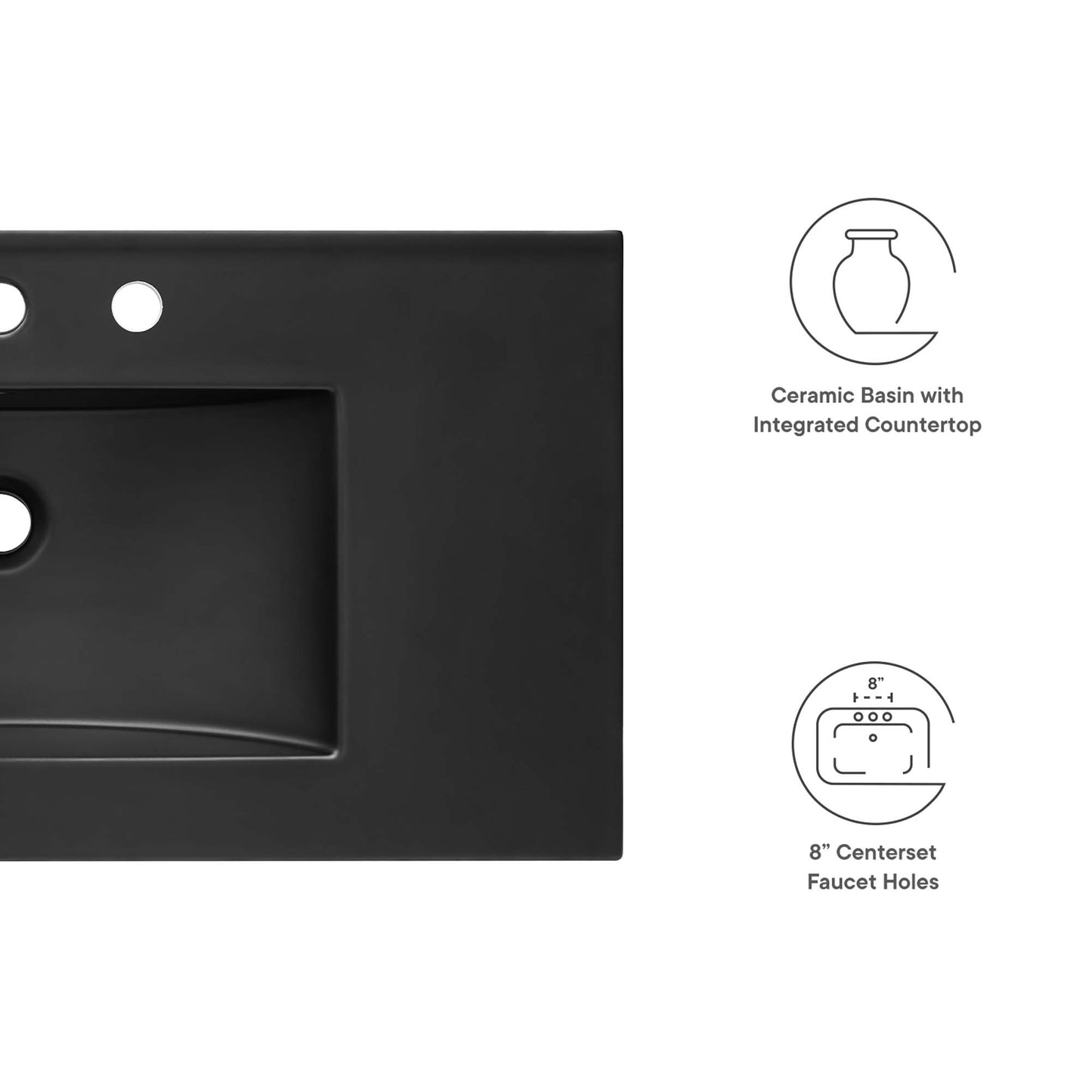 Cayman 36" Bathroom Sink by Modway EEI-5071-BLK