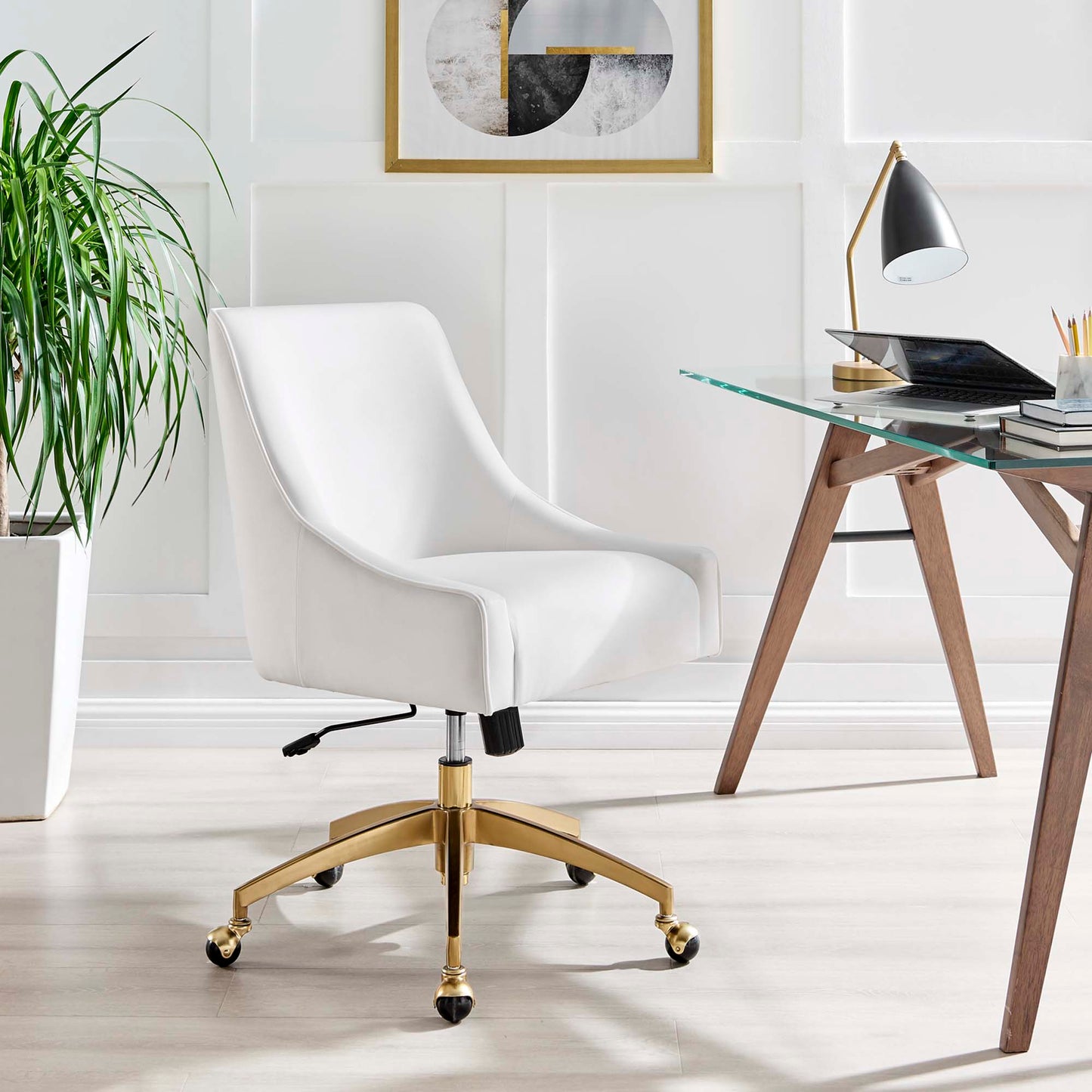 Discern Performance Velvet Office Chair by Modway EEI-5079-WHI
