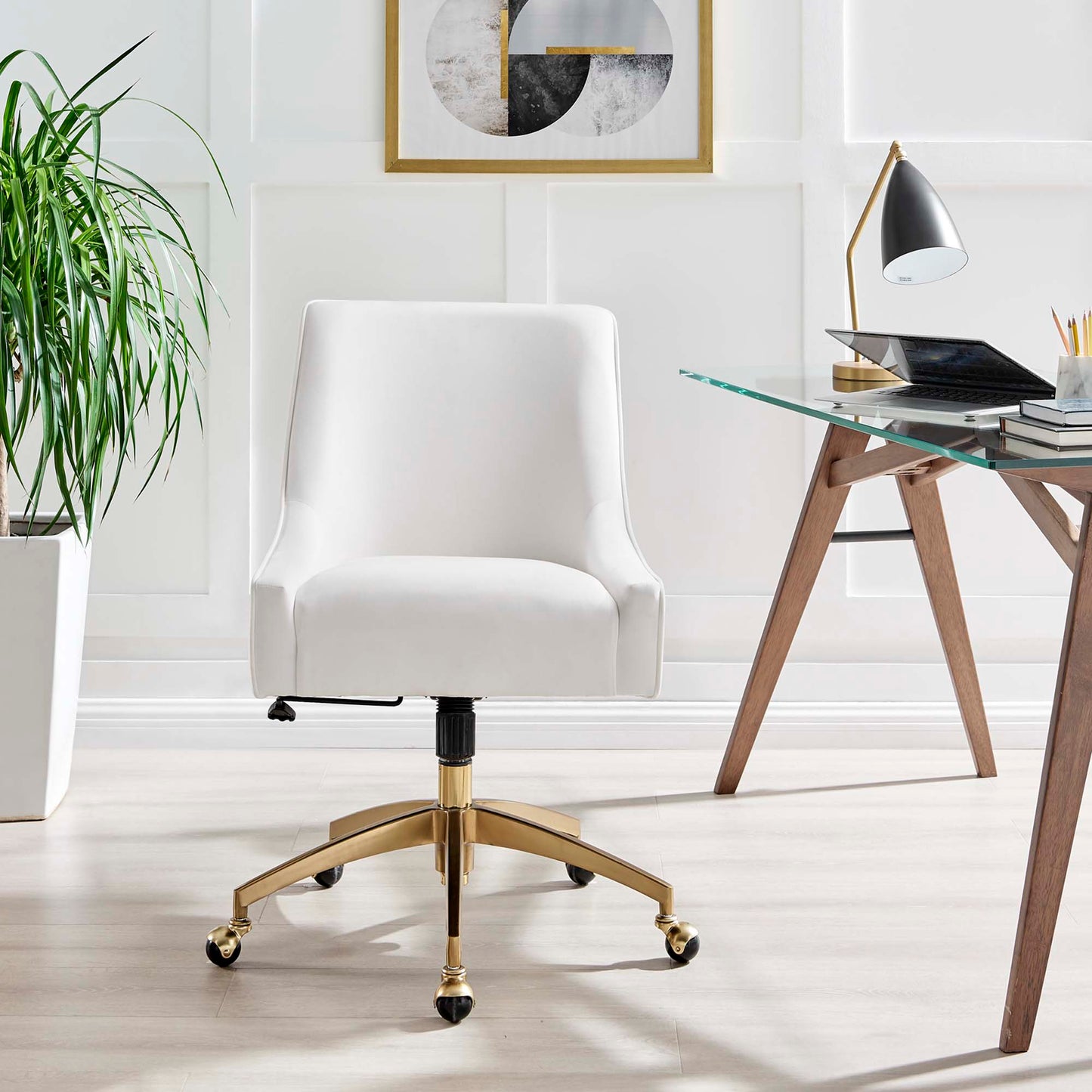 Discern Performance Velvet Office Chair by Modway EEI-5079-WHI