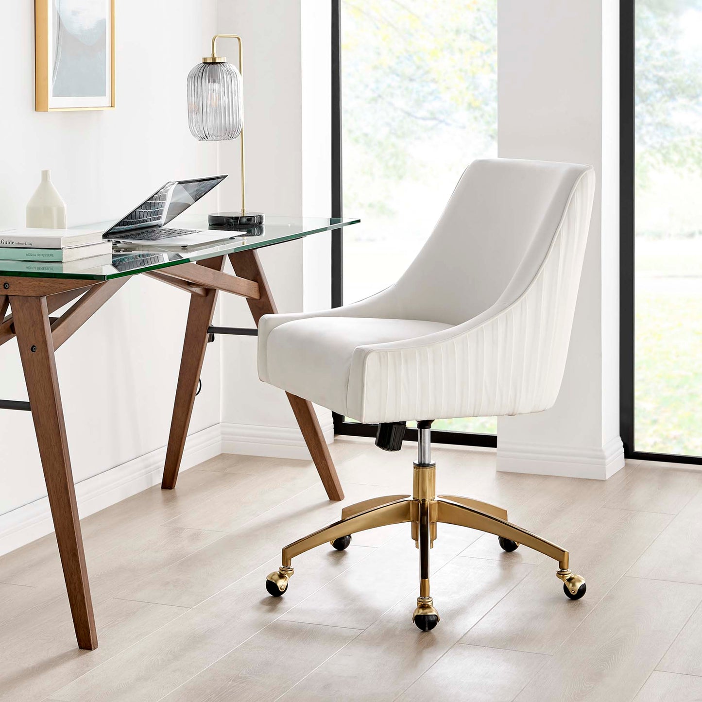 Discern Performance Velvet Office Chair by Modway EEI-5080-WHI