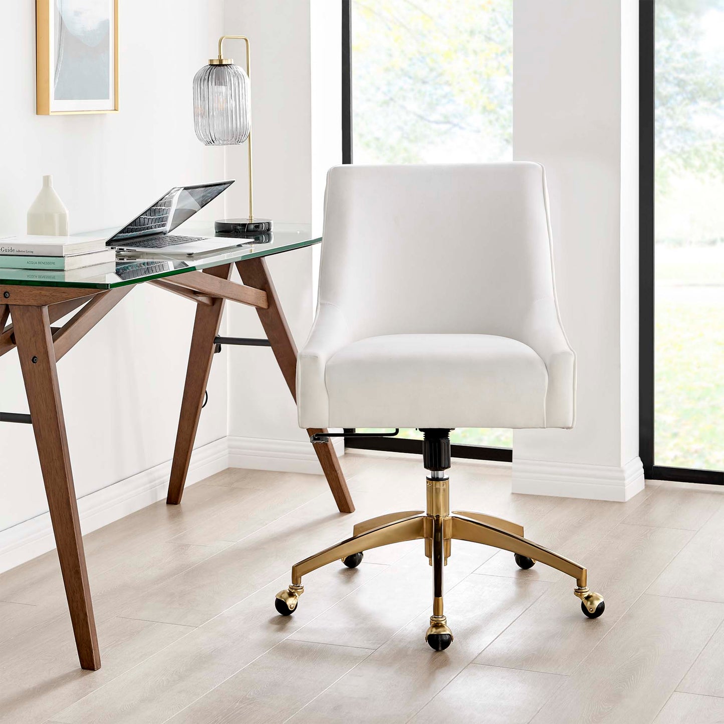 Discern Performance Velvet Office Chair by Modway EEI-5080-WHI