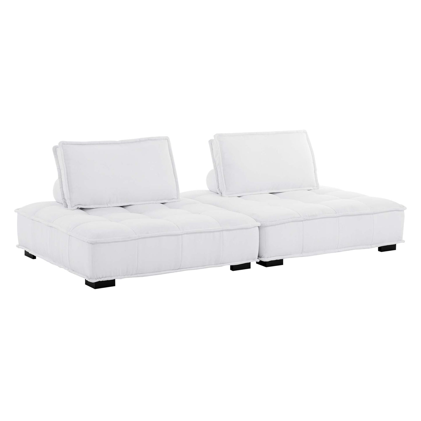 Saunter 2-Piece Tufted Fabric Fabric Loveseat by Modway EEI-5204-WHI