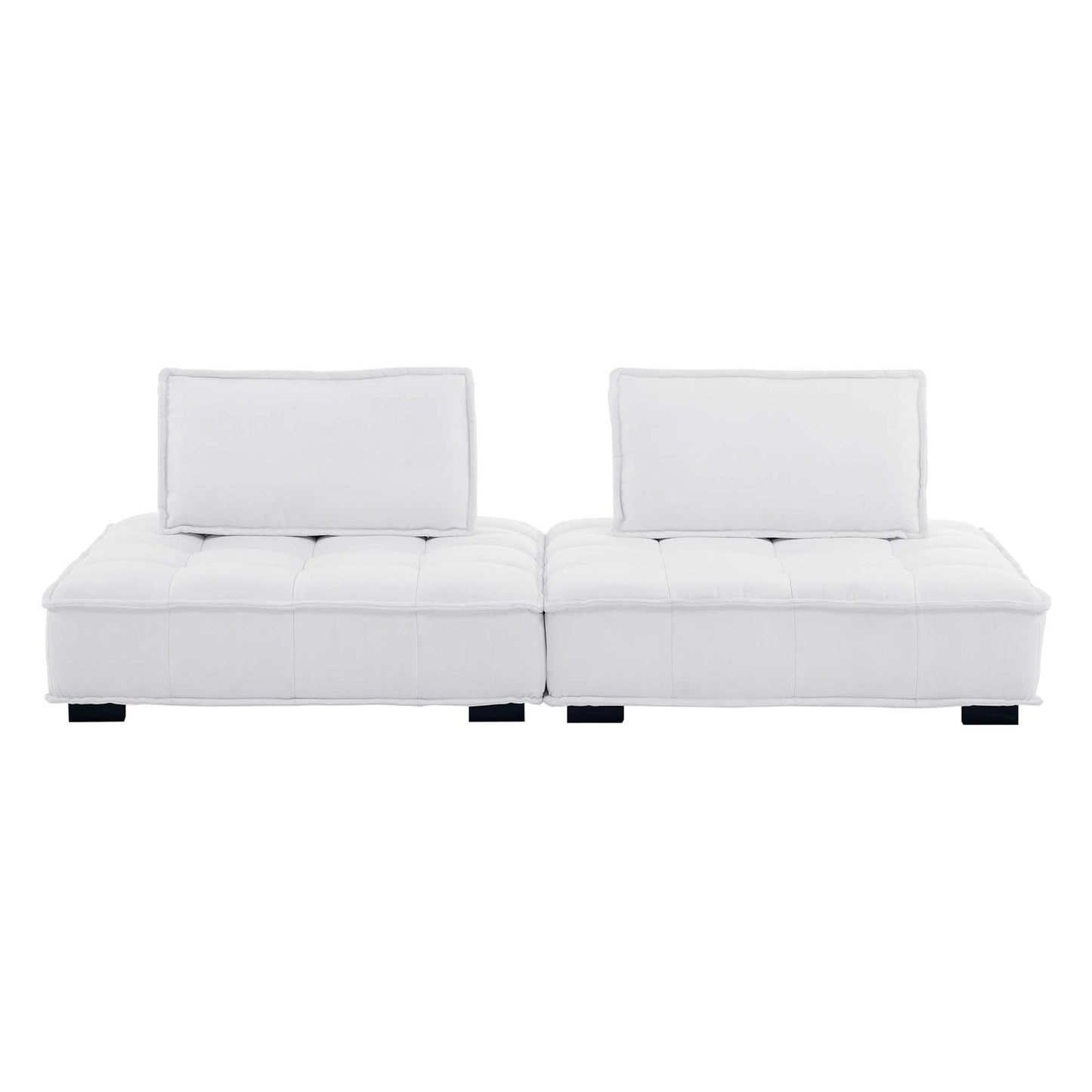 Saunter 2-Piece Tufted Fabric Fabric Loveseat by Modway EEI-5204-WHI