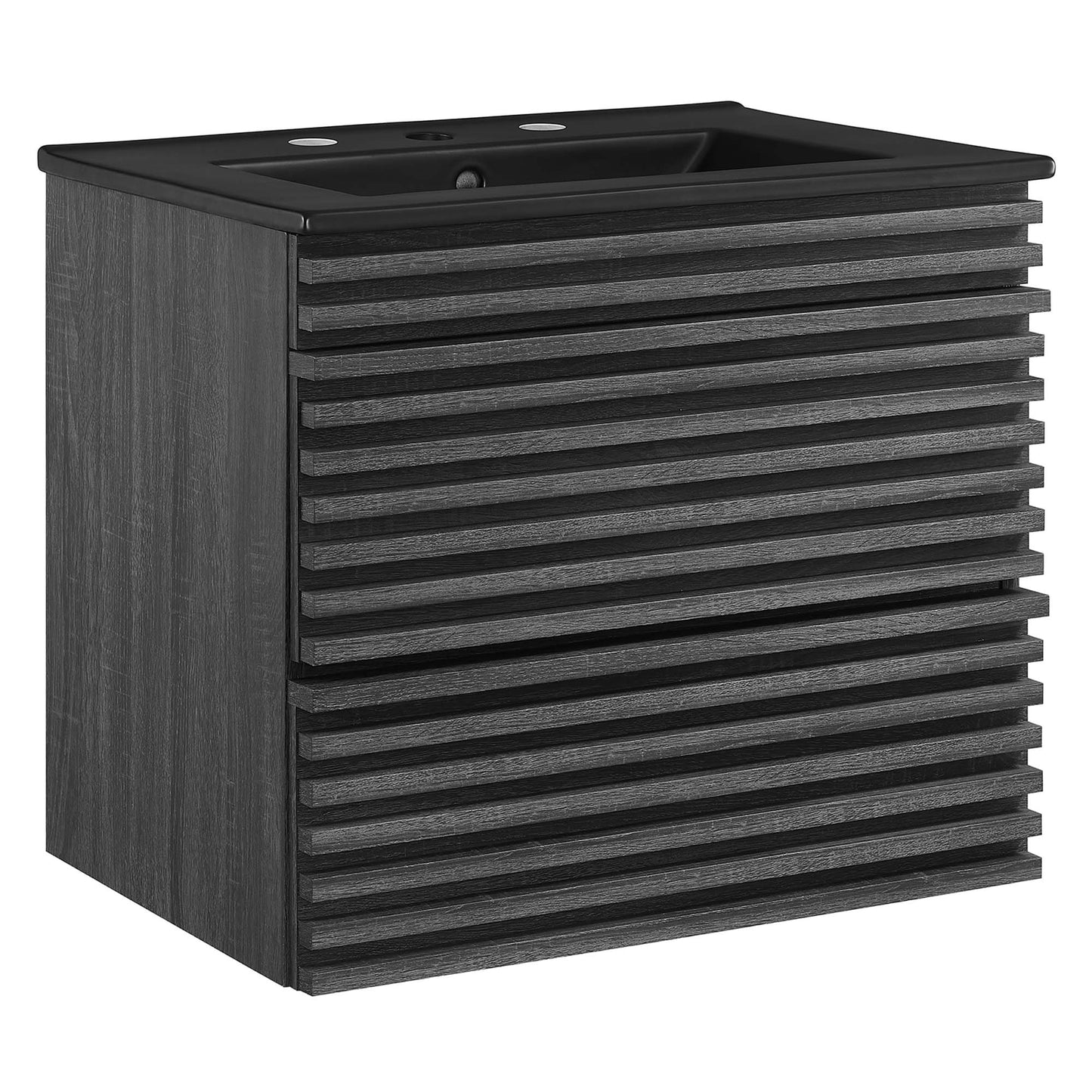 Render 24" Wall-Mount Bathroom Vanity by Modway EEI-5364-CHA-BLK