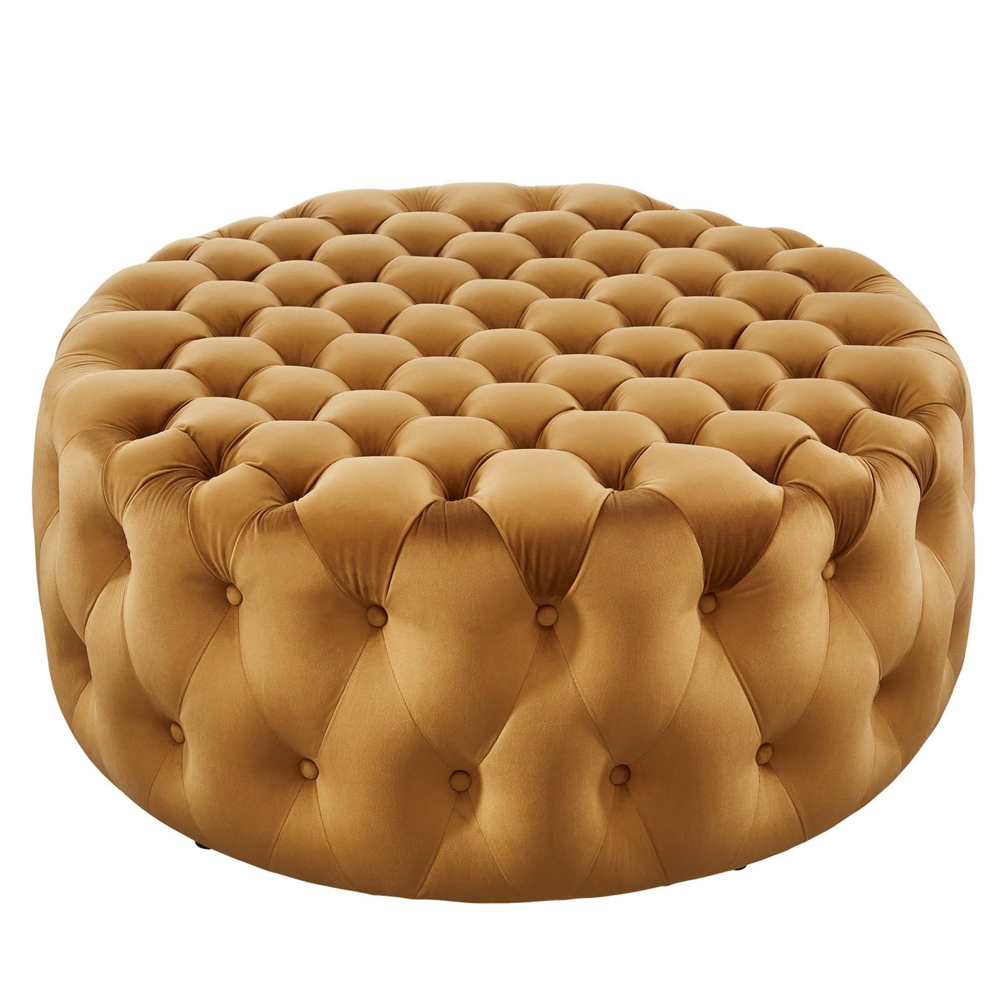 Amour Tufted Button Large Round Performance Velvet Ottoman by Modway EEI-5469-COG