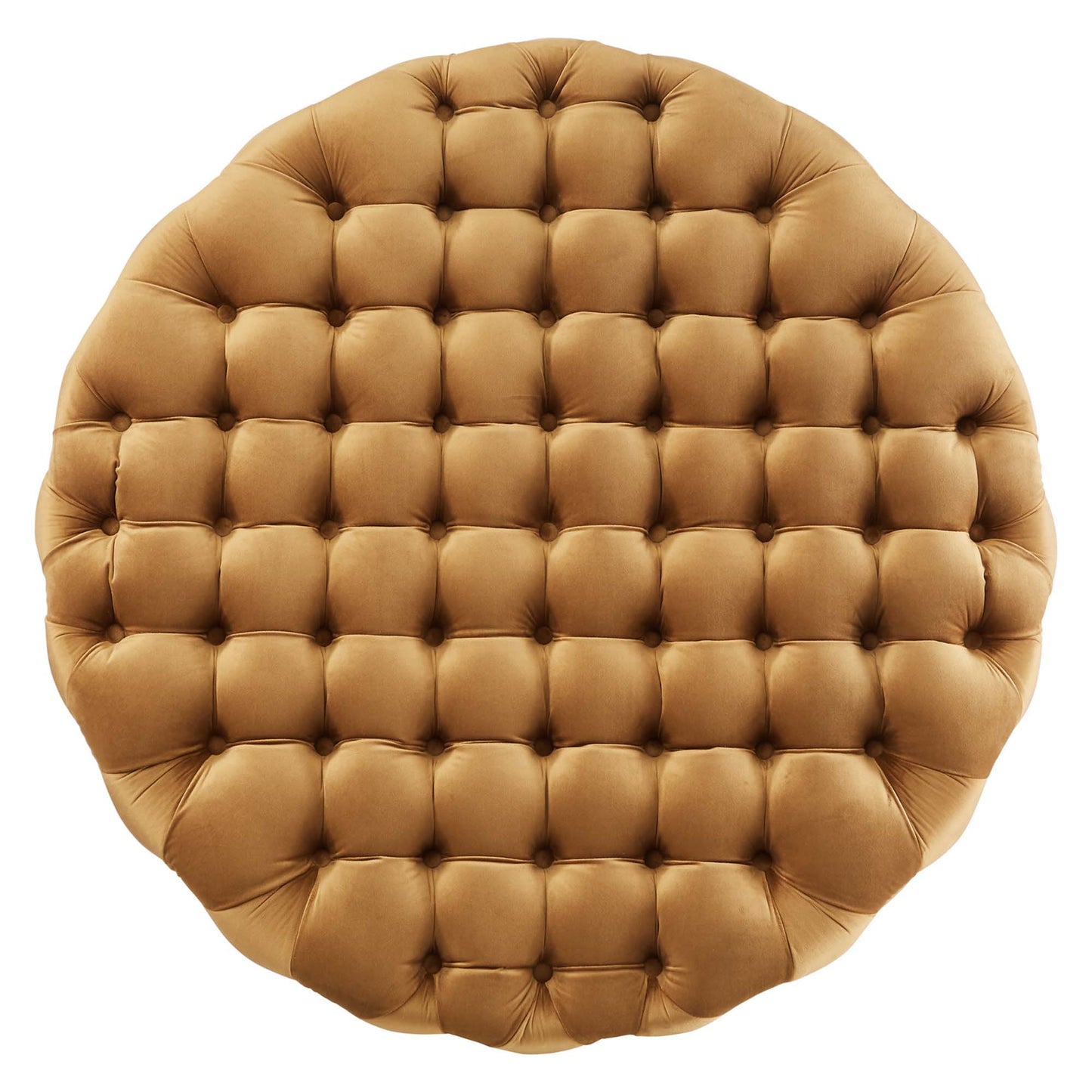 Amour Tufted Button Large Round Performance Velvet Ottoman by Modway EEI-5469-COG