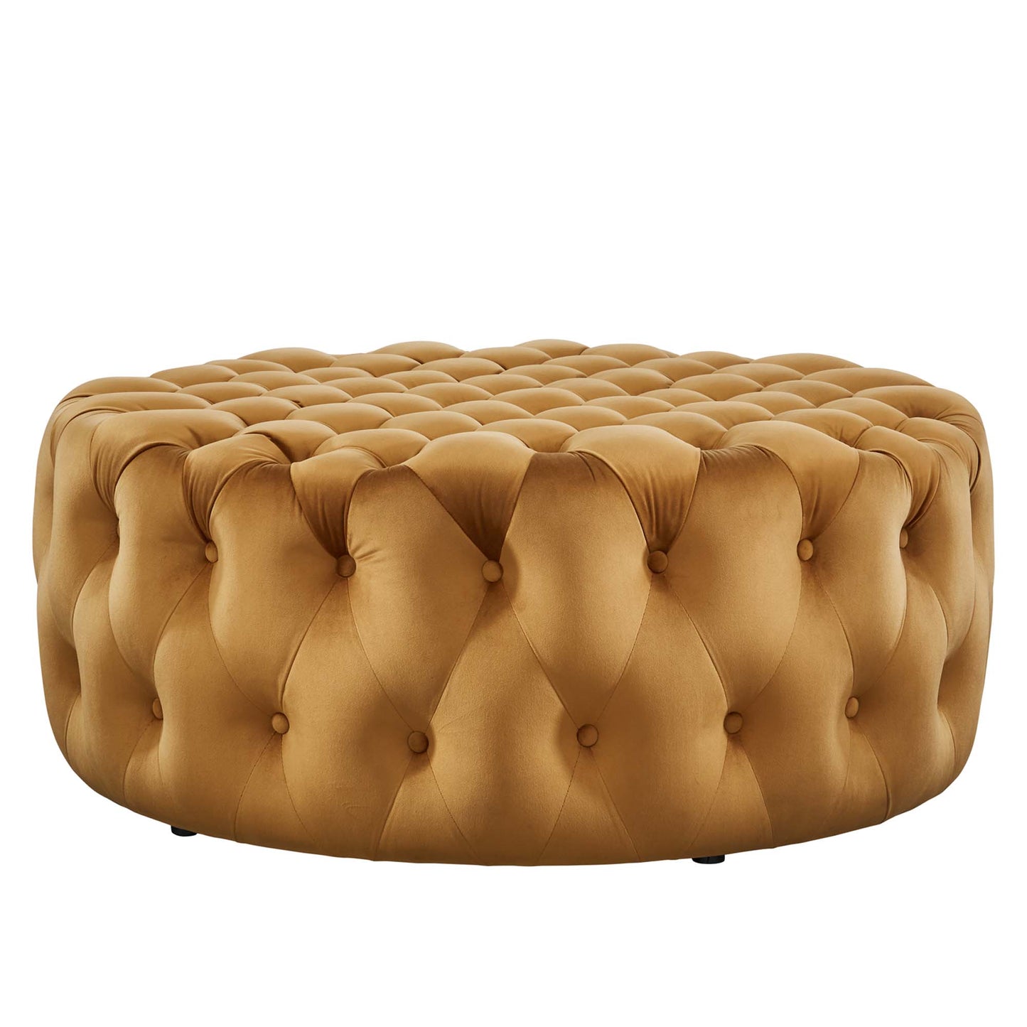Amour Tufted Button Large Round Performance Velvet Ottoman by Modway EEI-5469-COG