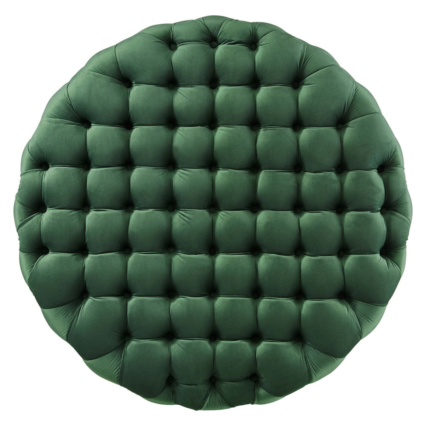 Amour Tufted Button Large Round Performance Velvet Ottoman by Modway EEI-5469-EME