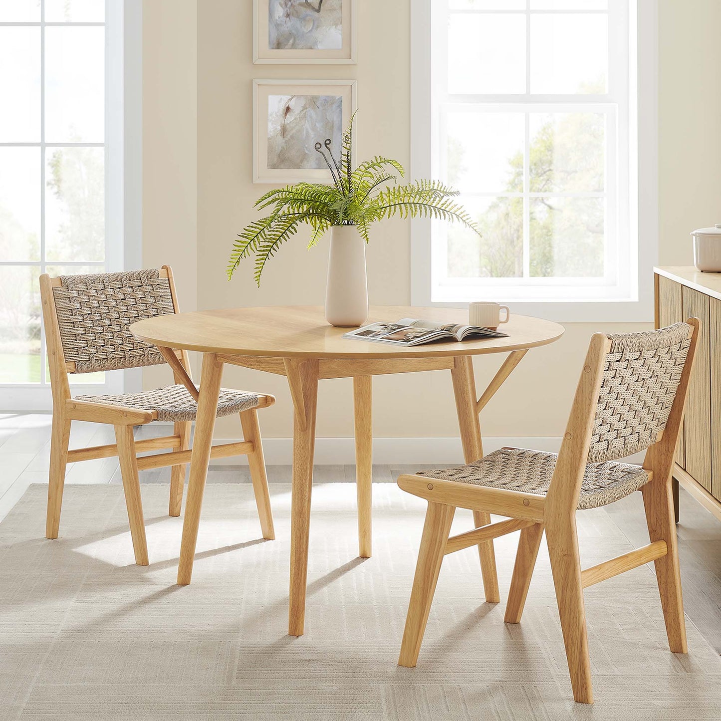 Gallant 47" Round Dining Table by Modway EEI-5511-OAK-OAK