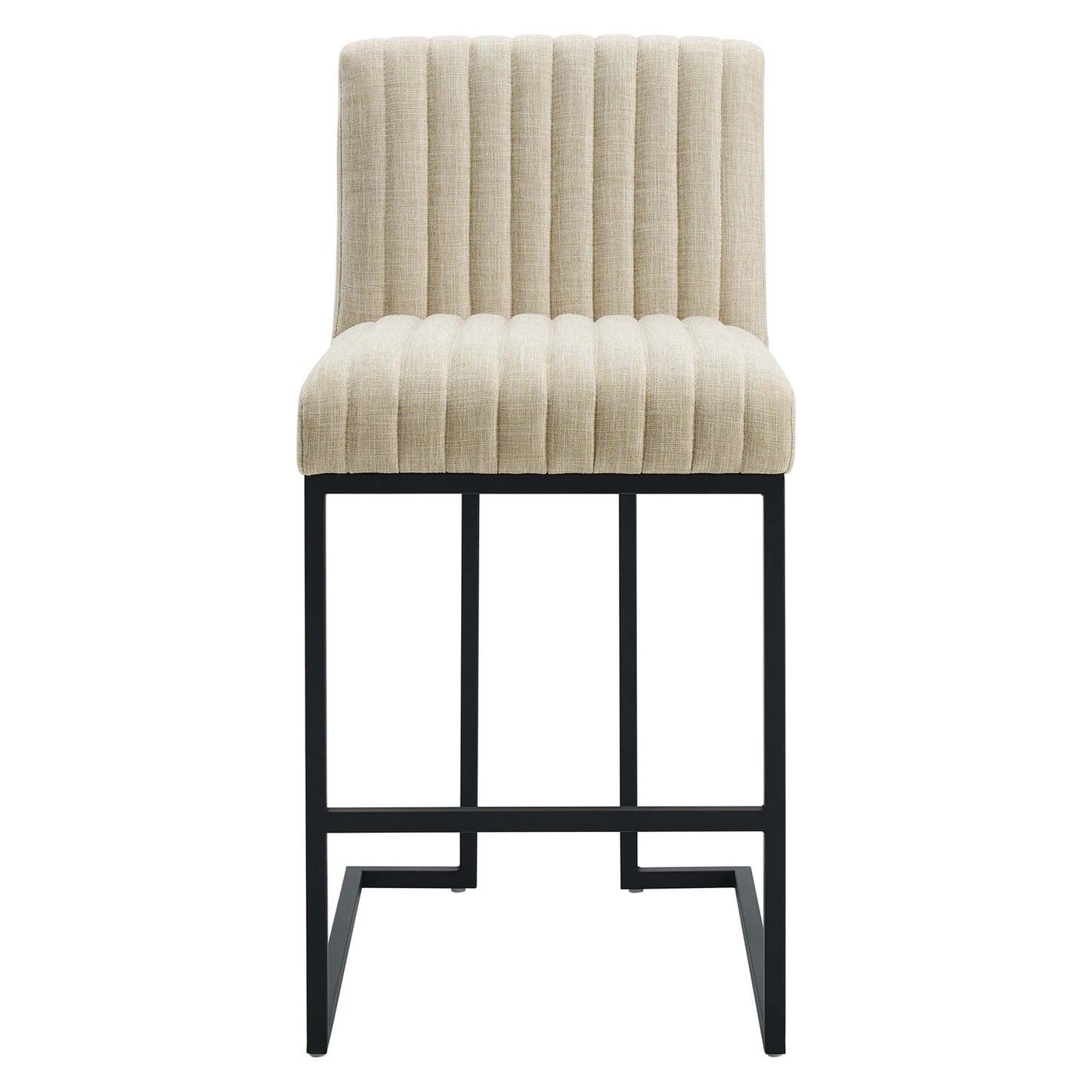 Indulge Channel Tufted Fabric Counter Stools Set of 2