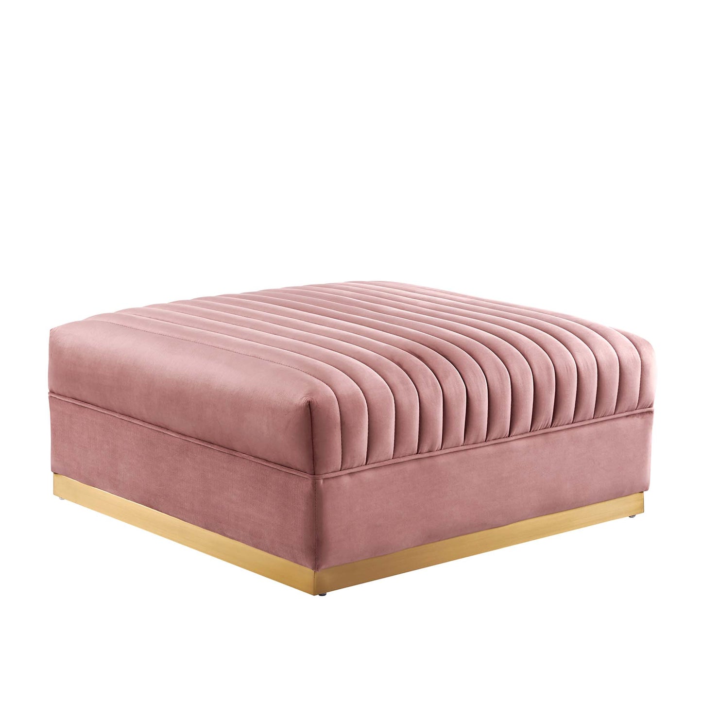 Sanguine Channel Tufted Performance Velvet Modular Sectional Sofa Ottoman by Modway EEI-6036-DUS