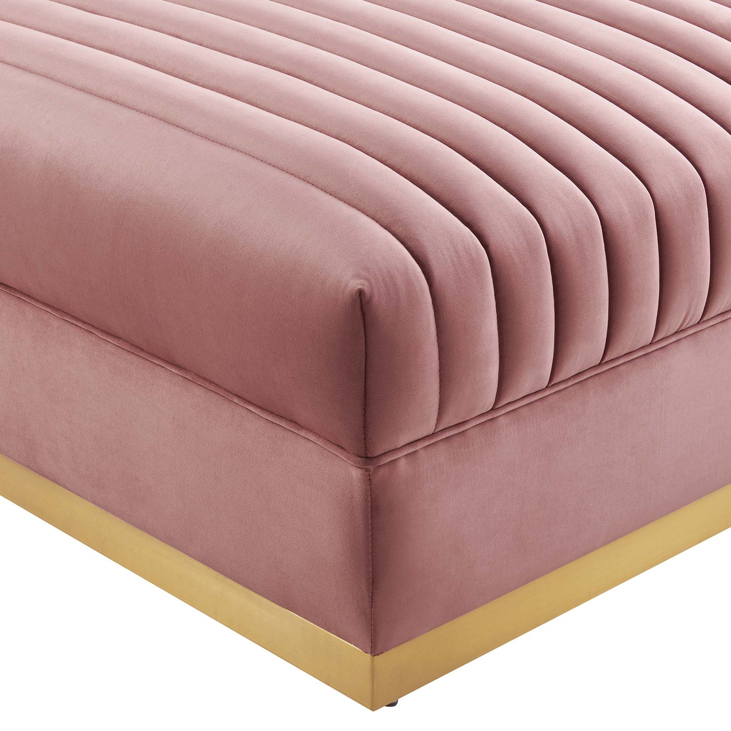 Sanguine Channel Tufted Performance Velvet Modular Sectional Sofa Ottoman by Modway EEI-6036-DUS