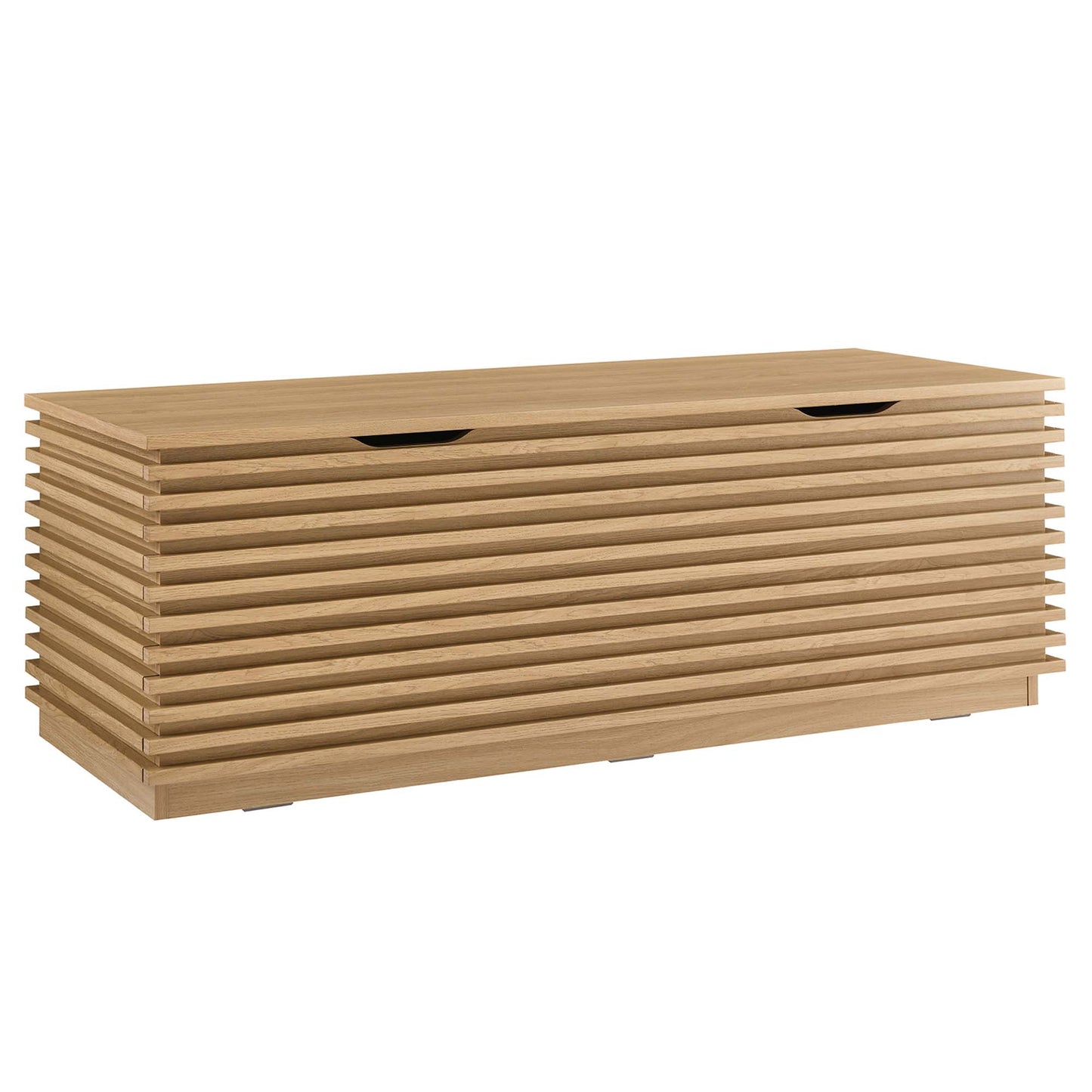 Render Fluted 3-in-1 Hall Tree With Storage Bench and Coat Rack by Modway