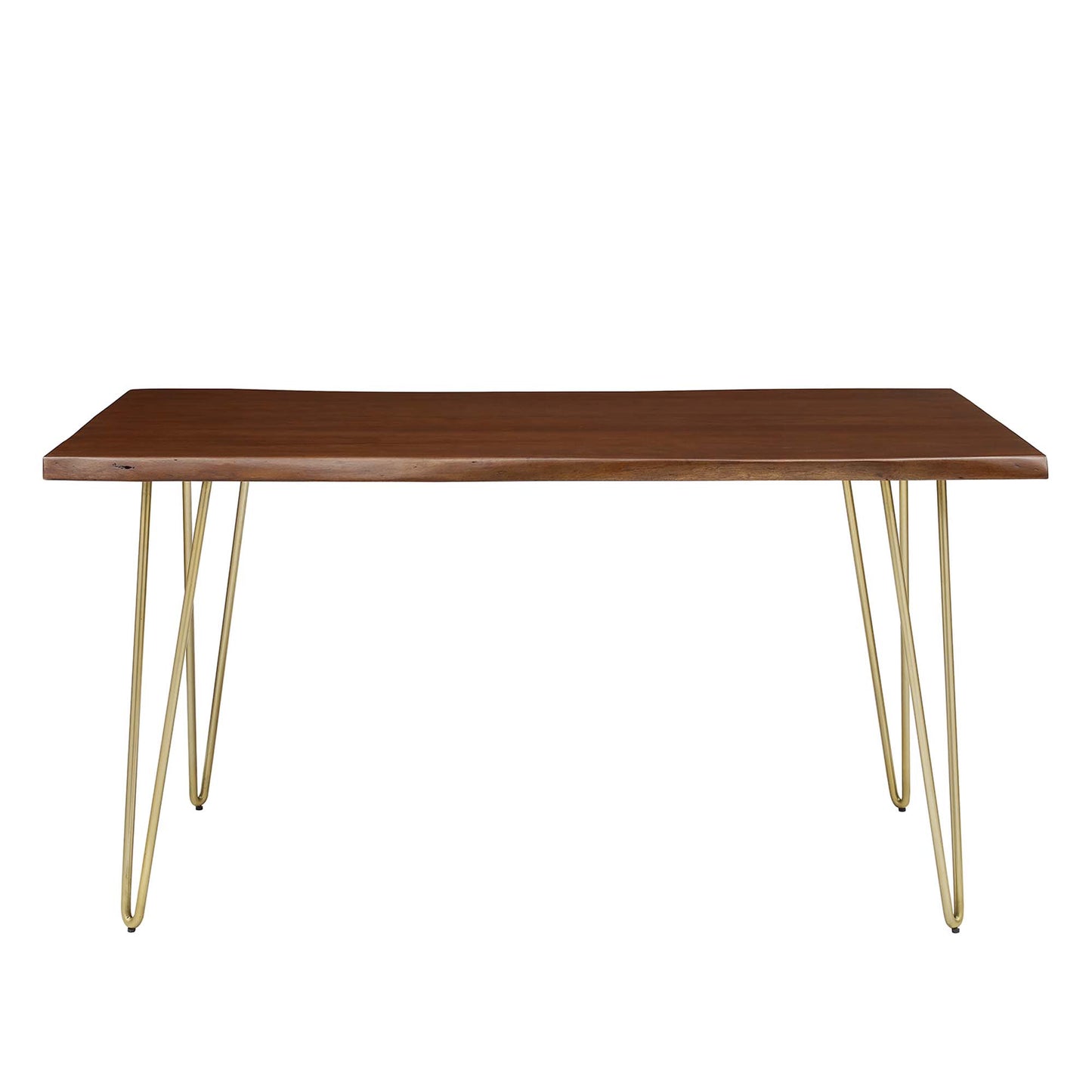 Ardor 60" Live Edge Acacia Wood Acacia Wood Dining Table by Modway EEI-6059-GLD-WAL