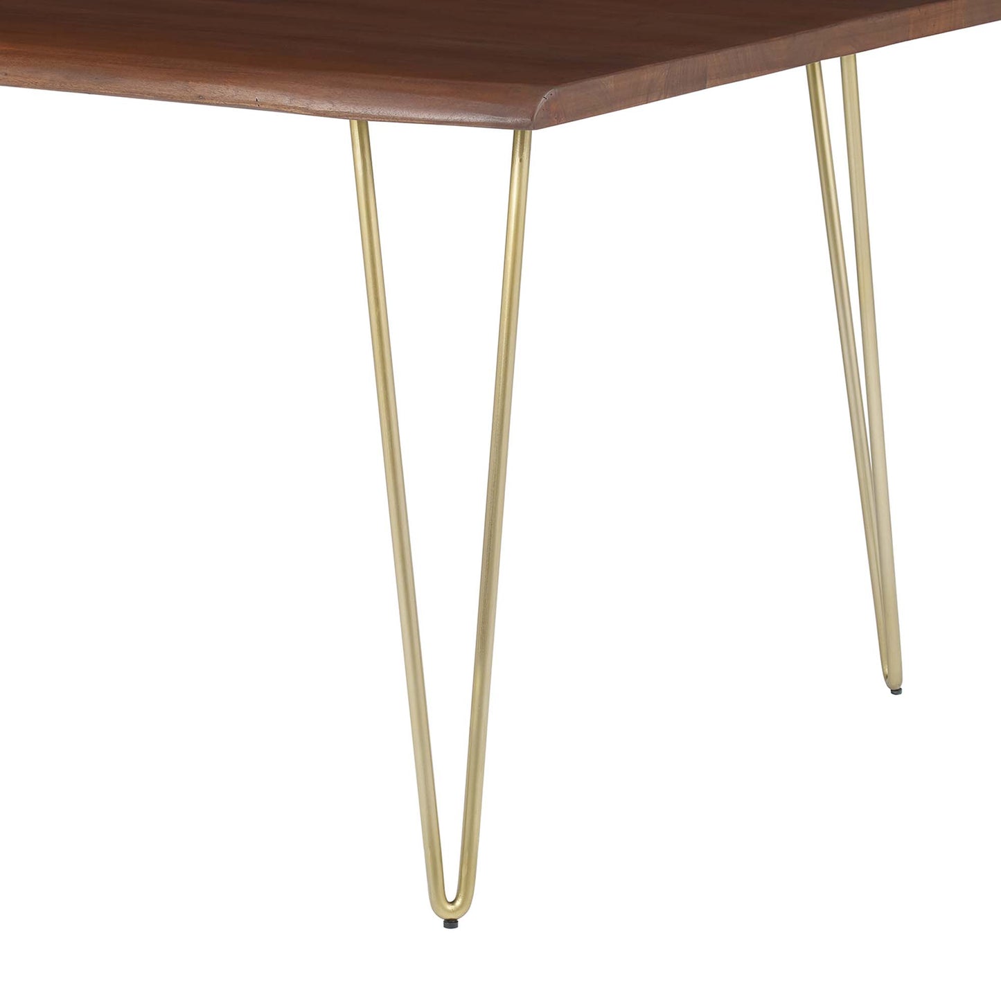 Ardor 60" Live Edge Acacia Wood Acacia Wood Dining Table by Modway EEI-6059-GLD-WAL