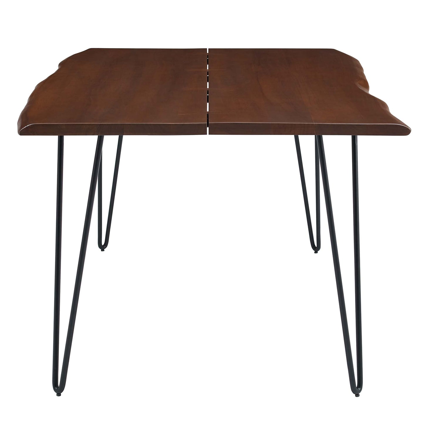 Ardor 74" Live Edge Acacia Wood Acacia Wood Dining Table by Modway EEI-6070-BLK-WAL