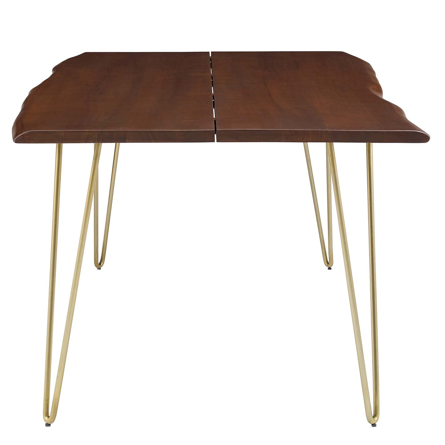 Ardor 74" Live Edge Acacia Wood Acacia Wood Dining Table by Modway EEI-6070-GLD-WAL
