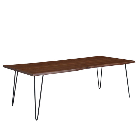 Ardor 96" Live Edge Acacia Wood Acacia Wood Dining Table by Modway EEI-6072-BLK-WAL