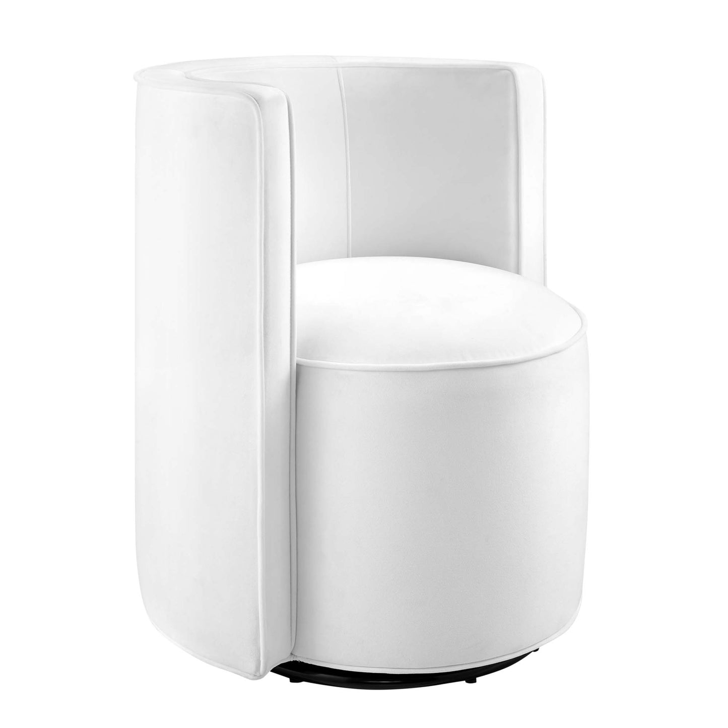 Della Performance Velvet Fabric Swivel Chair by Modway EEI-6222-WHI