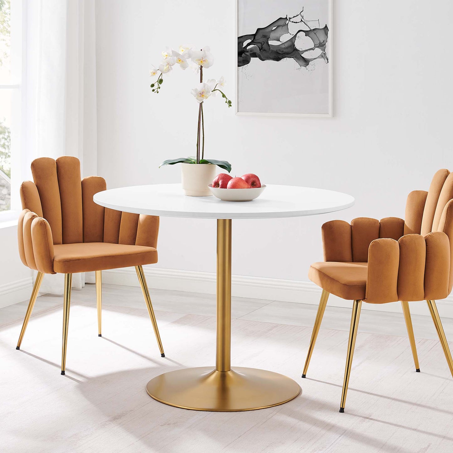 Amuse 40" Dining Table by Modway EEI-6249-GLD-WHI