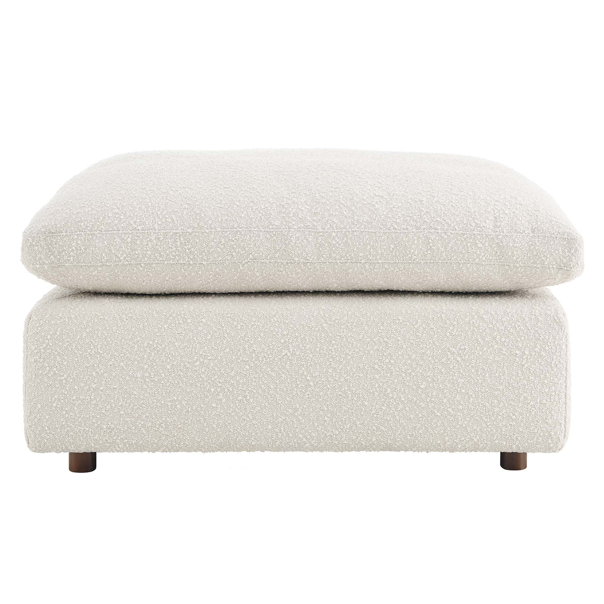 Commix Down Filled Overstuffed Boucle Fabric Ottoman by Modway