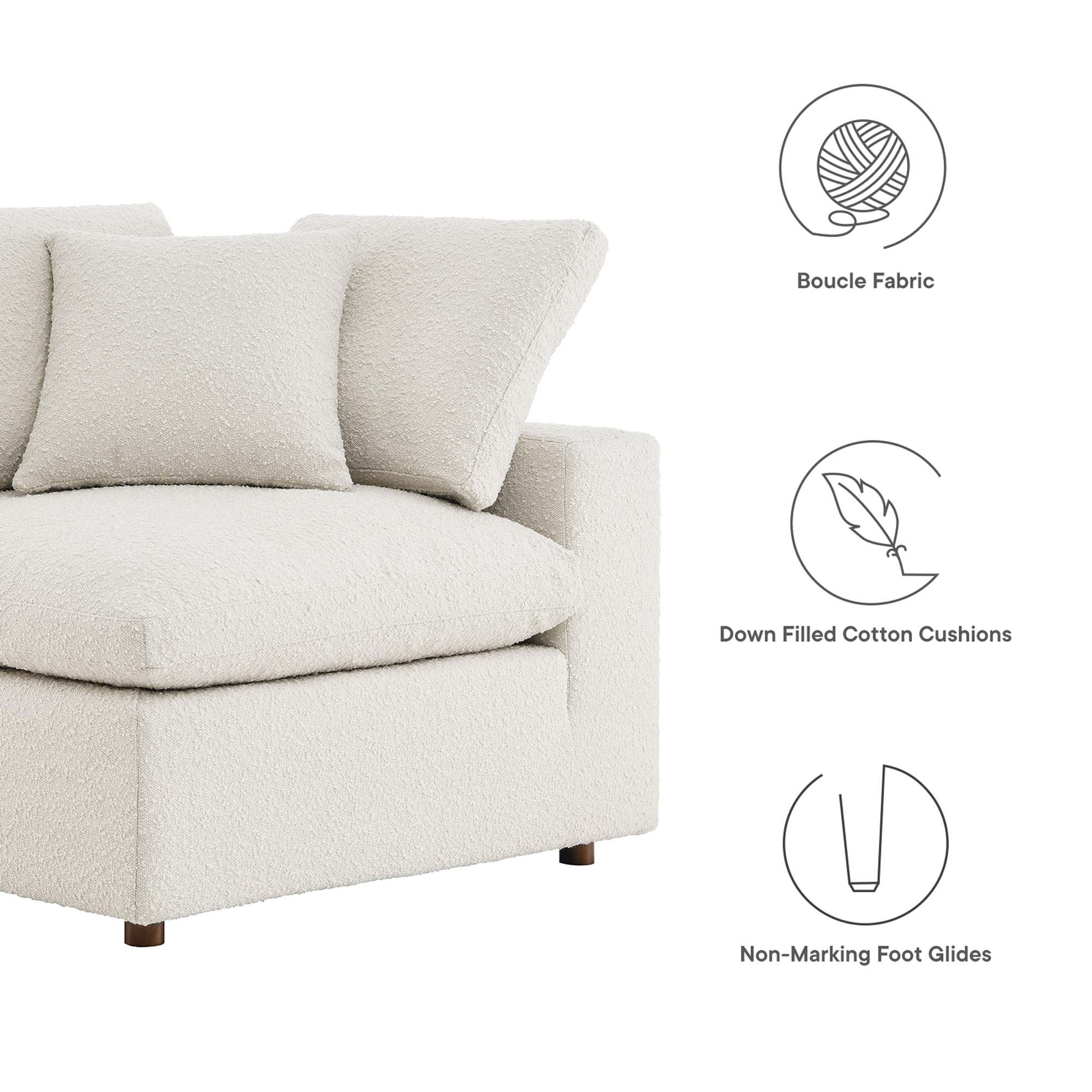 Commix Down Filled Overstuffed Boucle Fabric Corner Chair by Modway