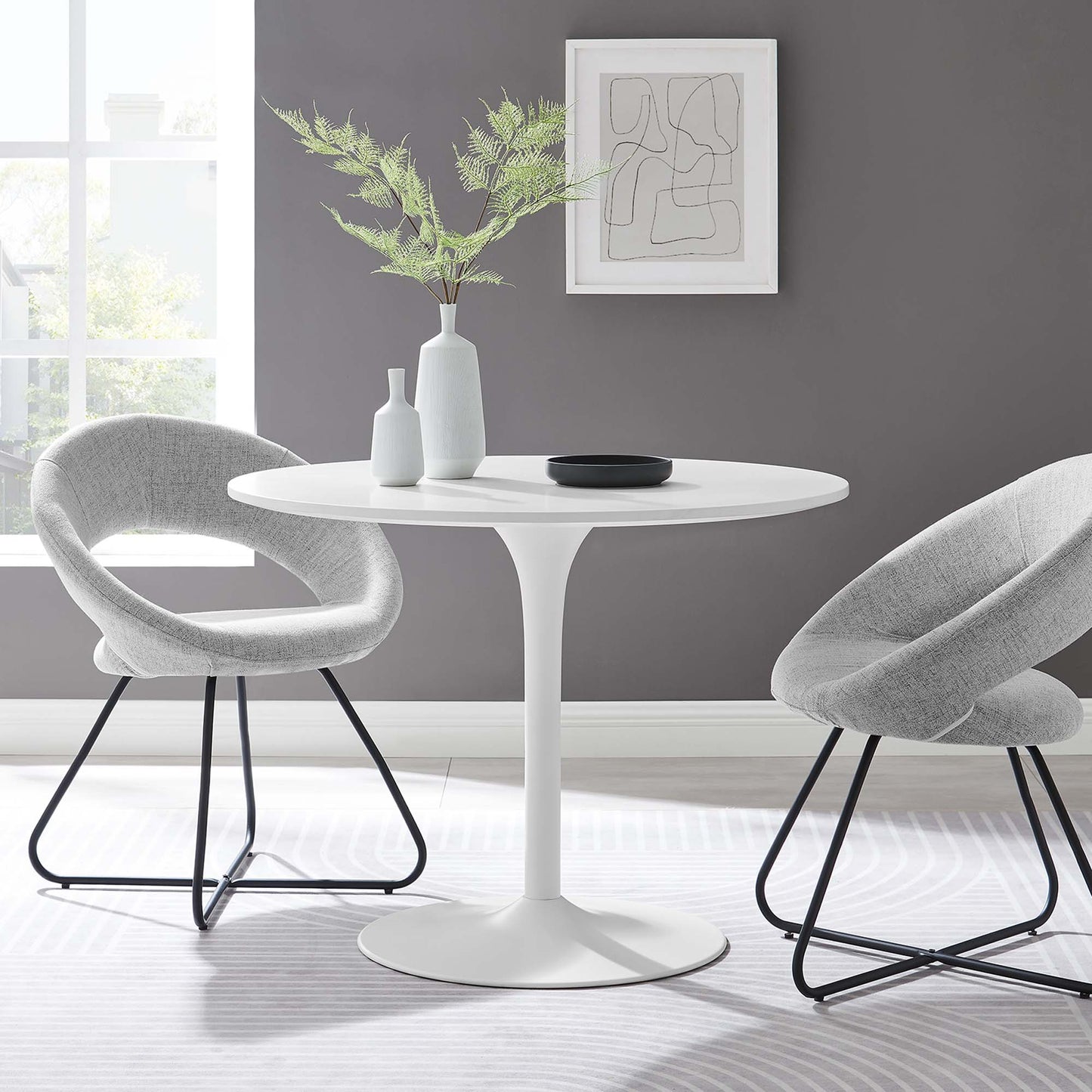 Pursuit 40" Dining Table by Modway EEI-6313-WHI-WHI