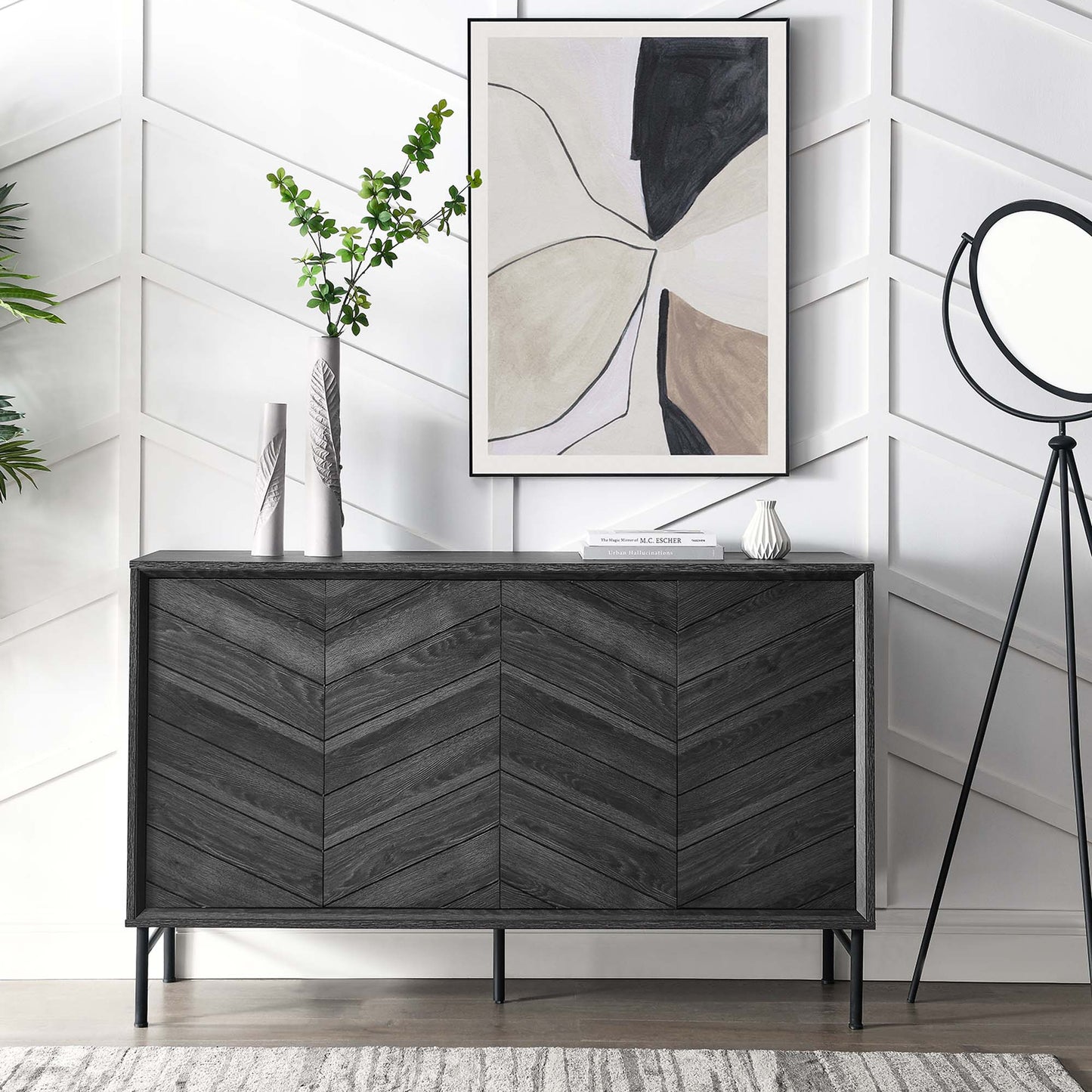 Harper Chevron Sideboard by Modway EEI-6336-BLK