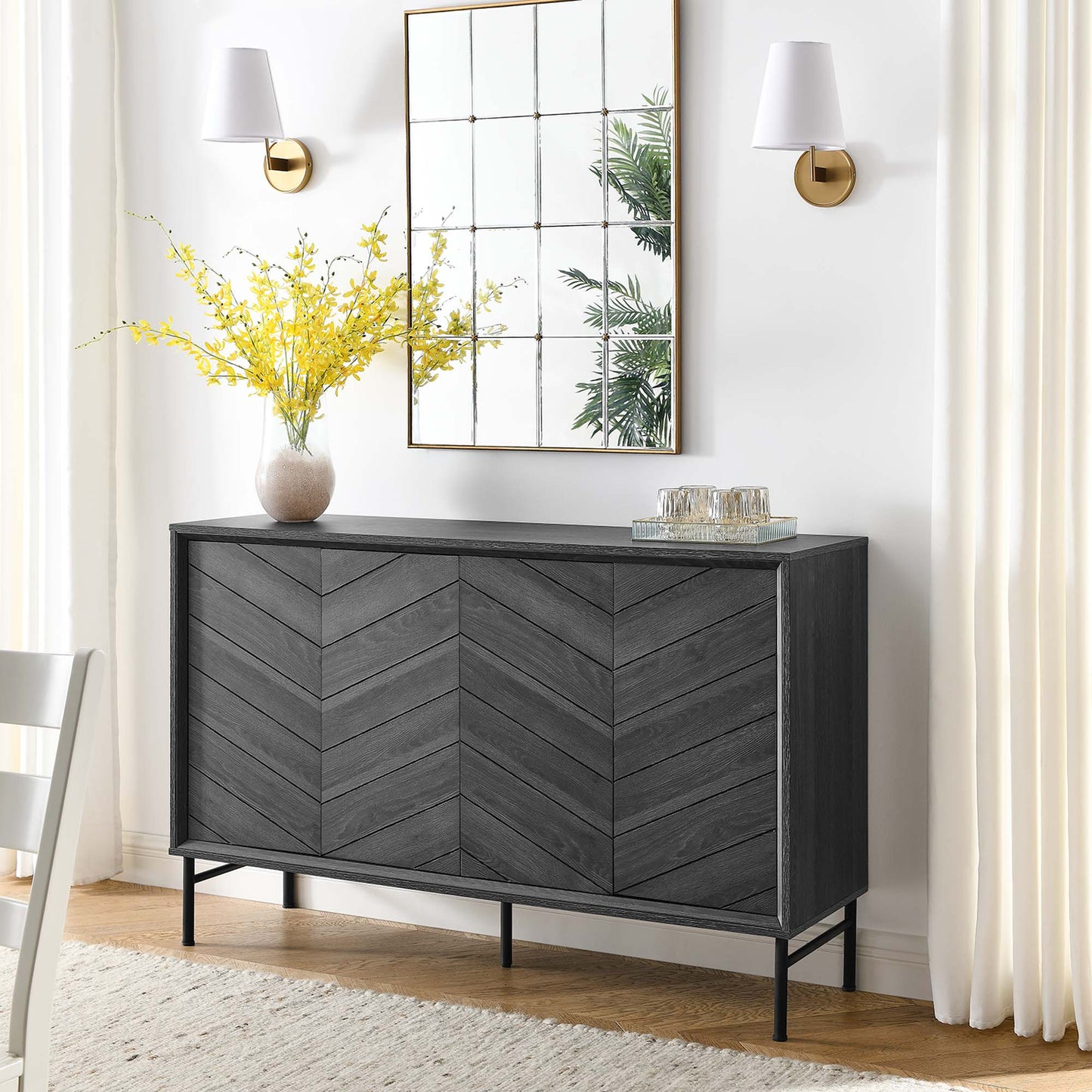 Harper Chevron Sideboard by Modway EEI-6336-BLK