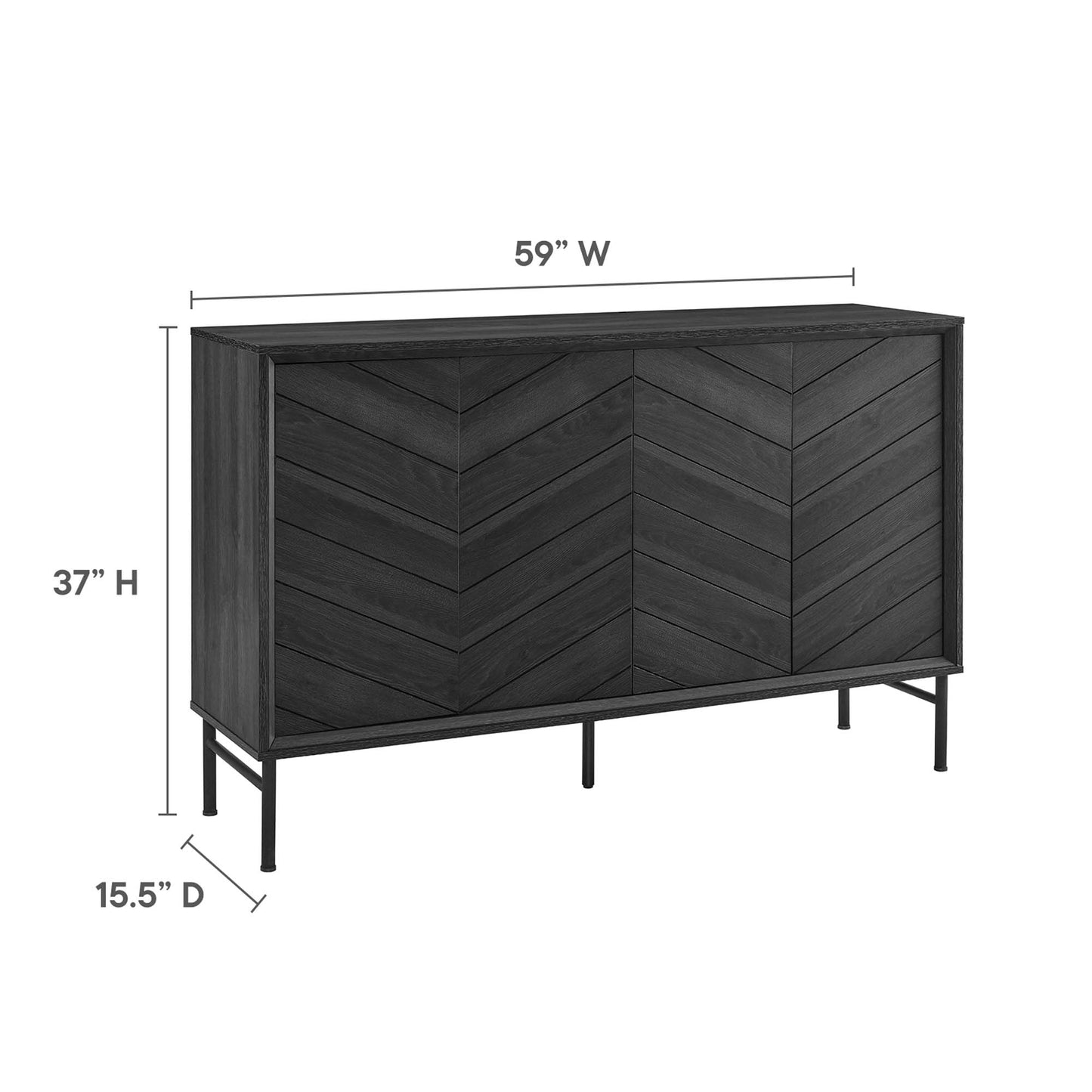 Harper Chevron Sideboard by Modway EEI-6336-BLK