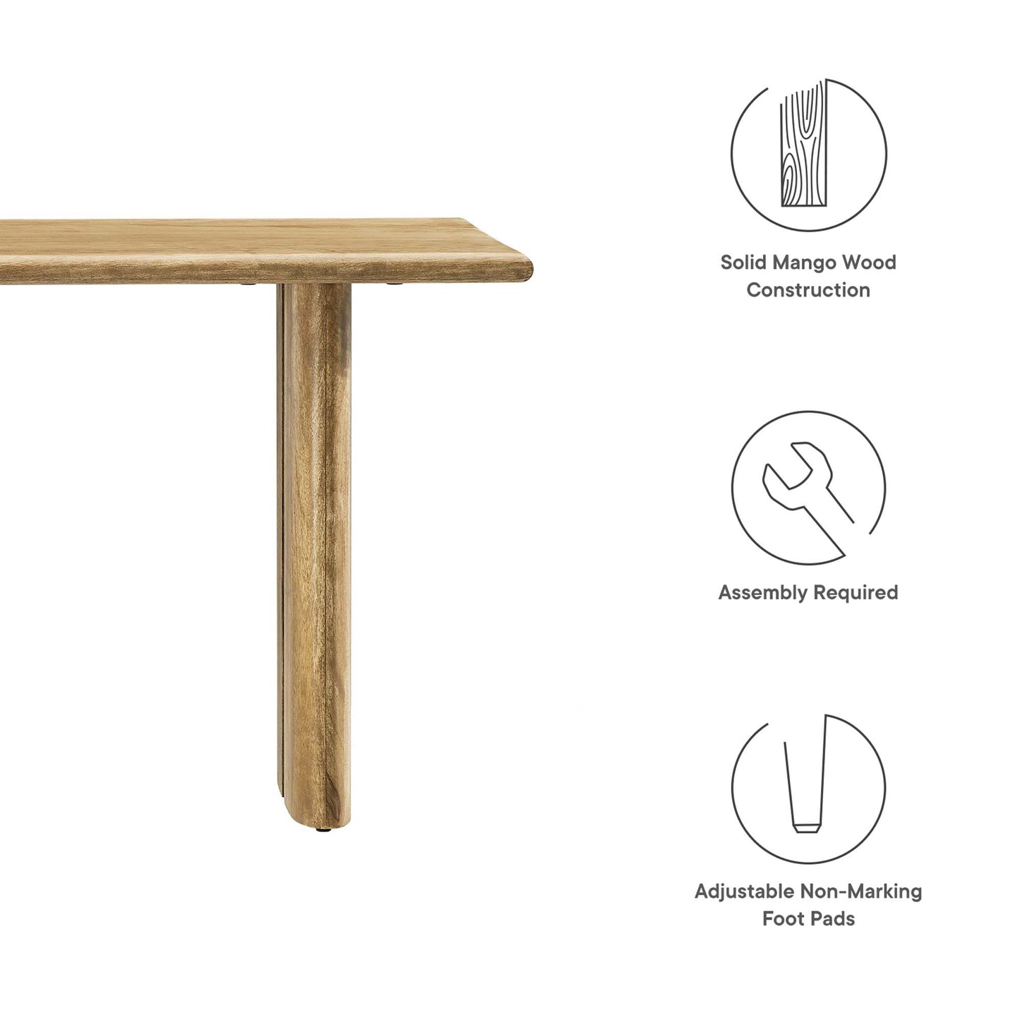 Amistad 46" Wood Bench by Modway EEI-6343-OAK