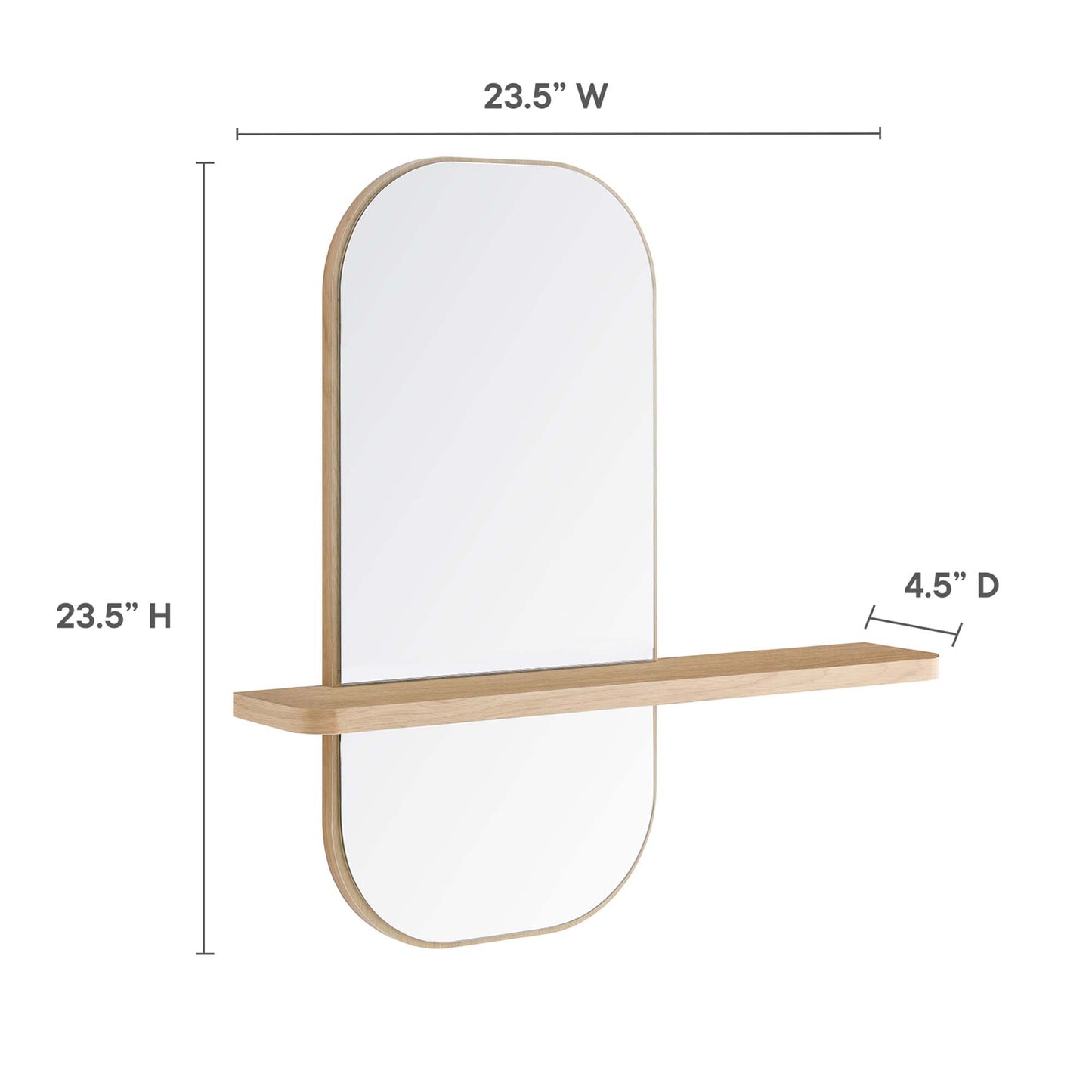 Solstice Mirror by Modway EEI-6349-OAK