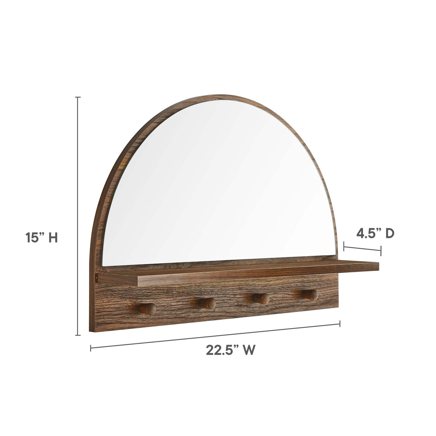 Moonbeam Arched Mirror by Modway EEI-6350-WAL