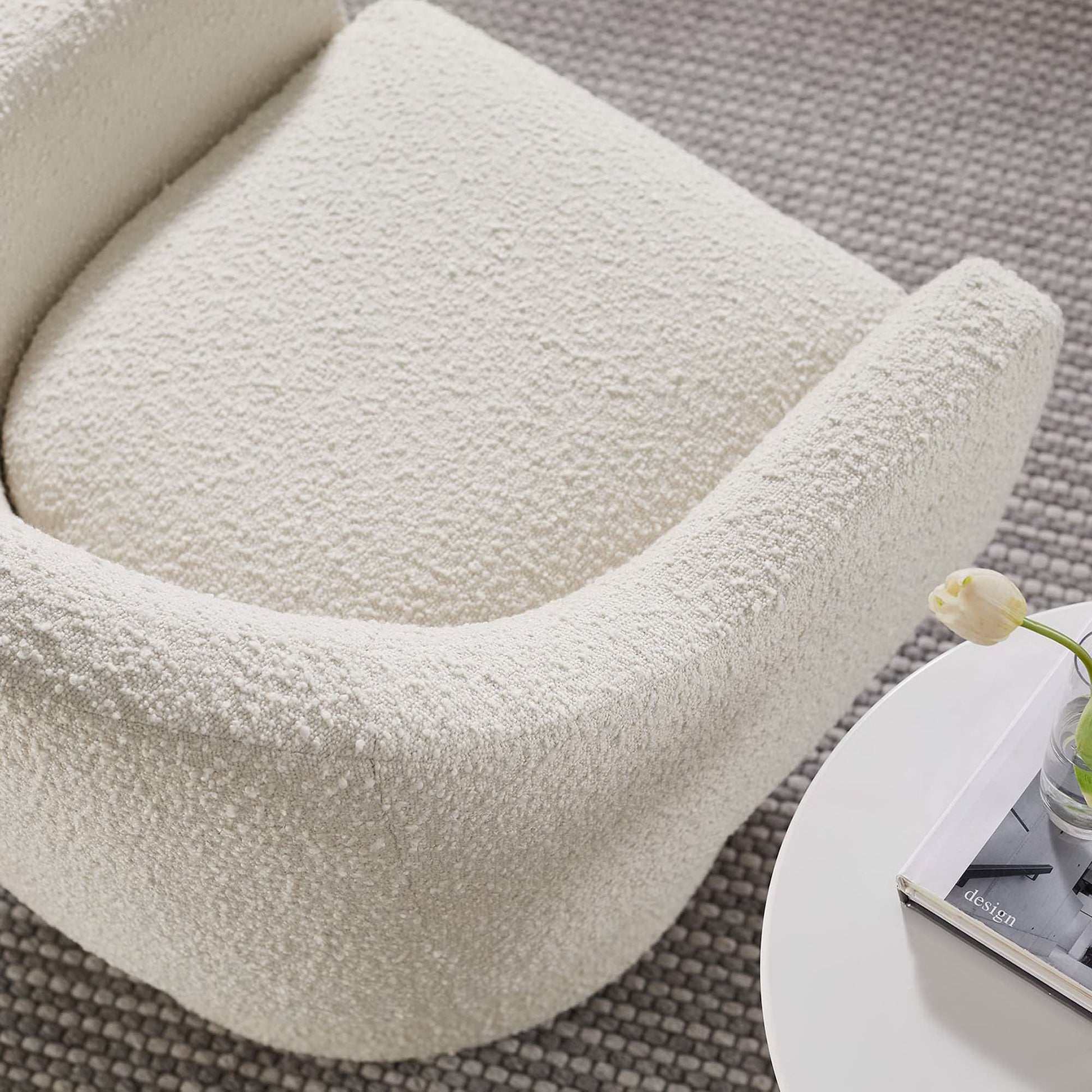 Astral Boucle Fabric Swivel Chair by Modway