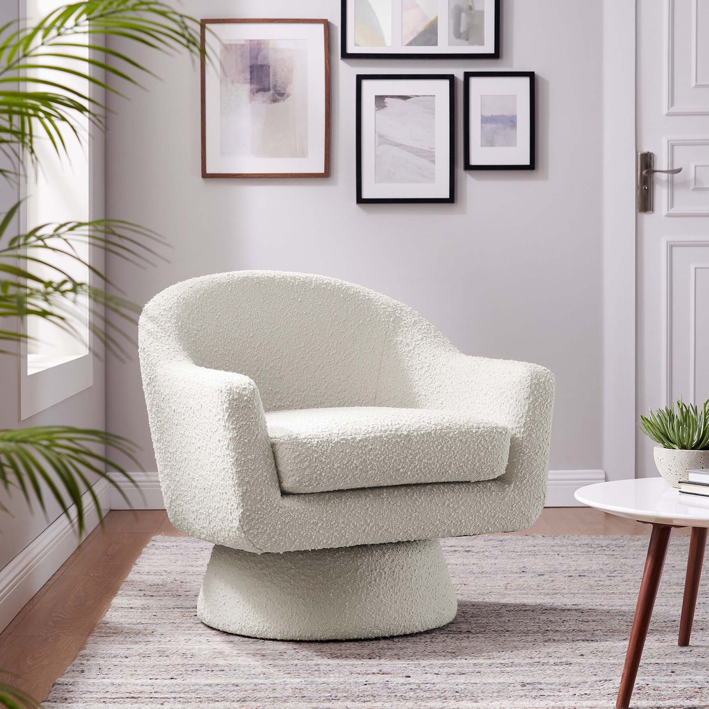 Astral Boucle Fabric Swivel Chair by Modway