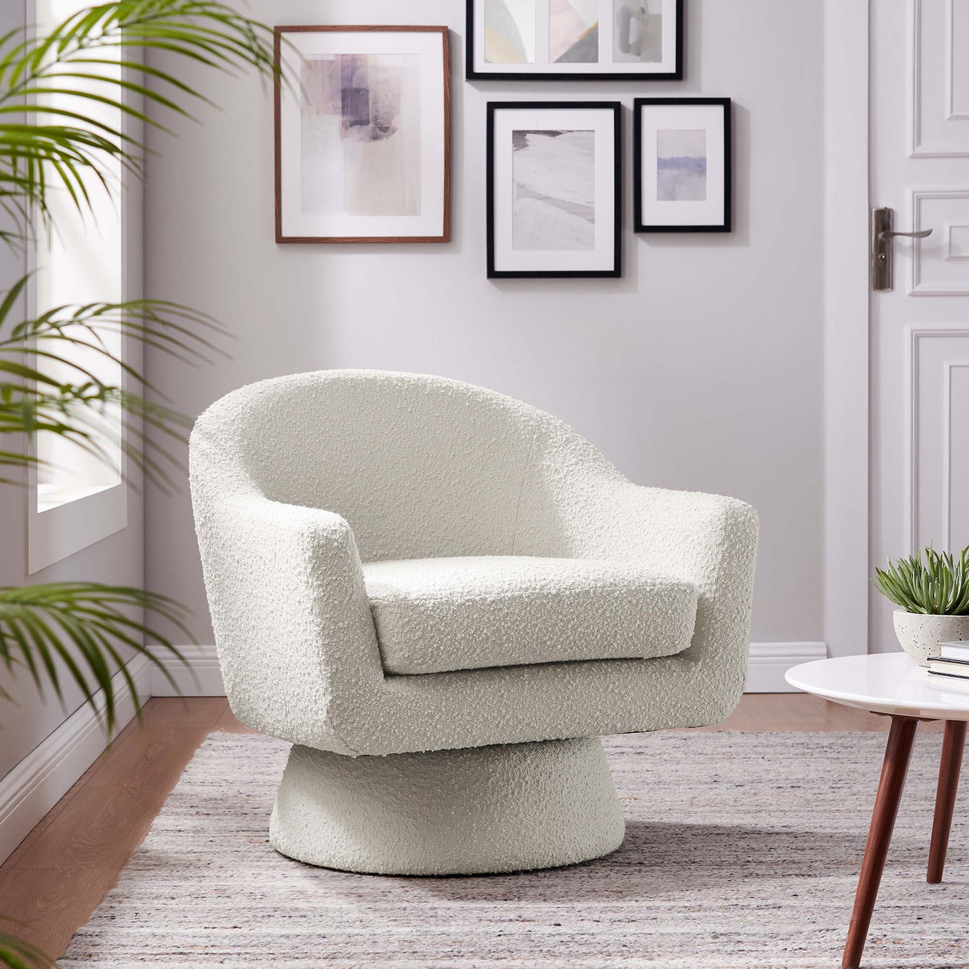 Astral Boucle Fabric Swivel Chair by Modway