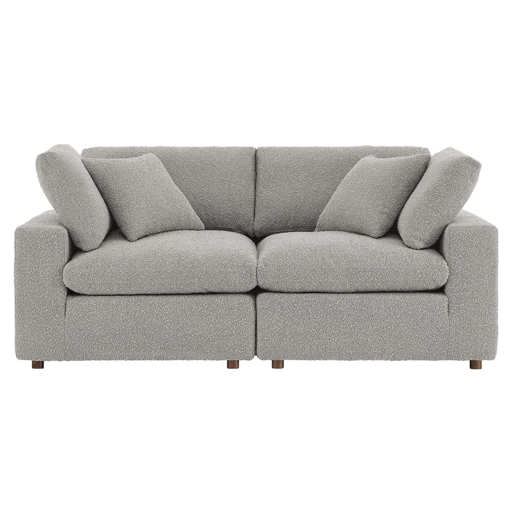 Commix Down Filled Overstuffed Boucle Fabric Loveseat by Modway