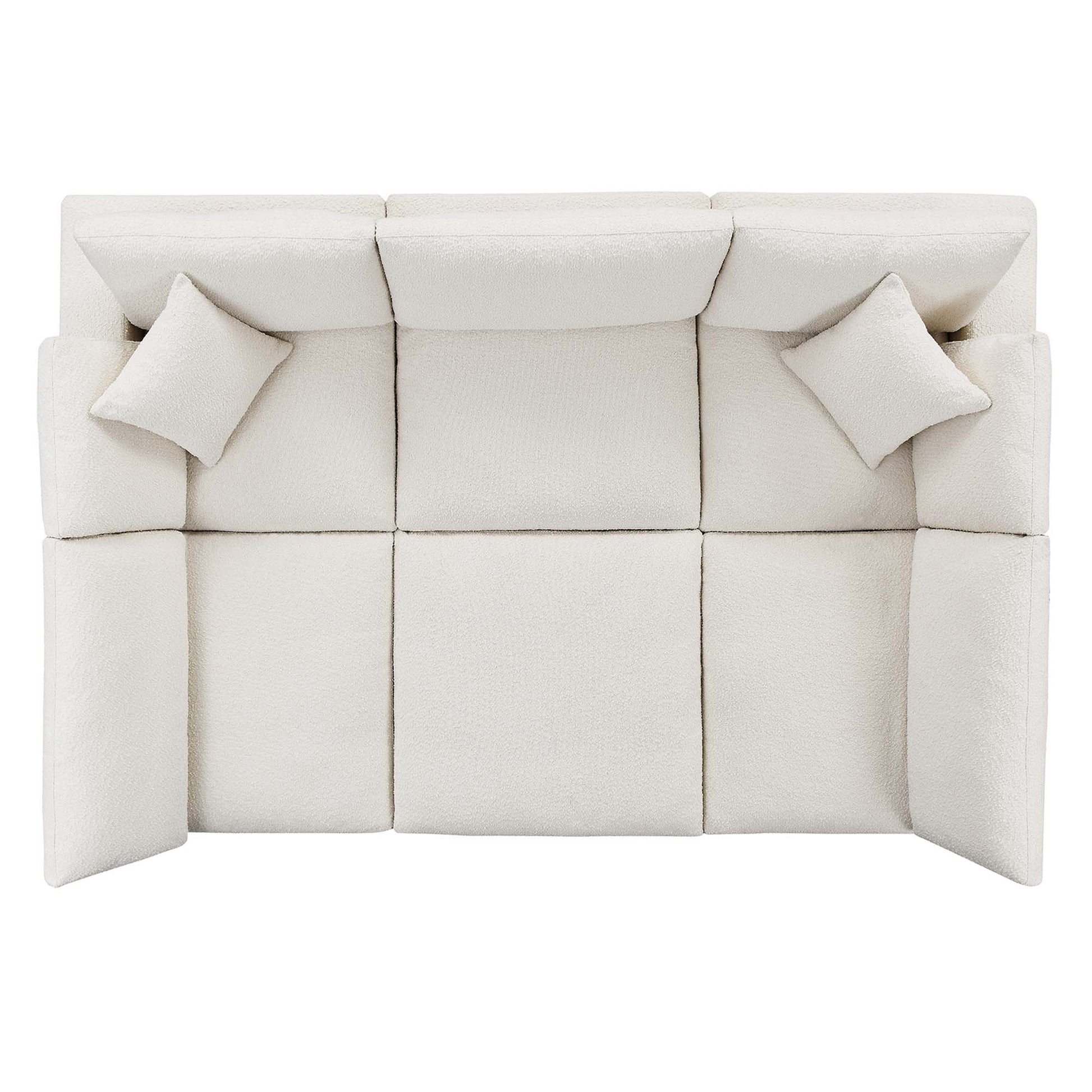 Commix 6-Piece Down Filled Overstuffed Boucle Fabric Sectional Sofa by Modway