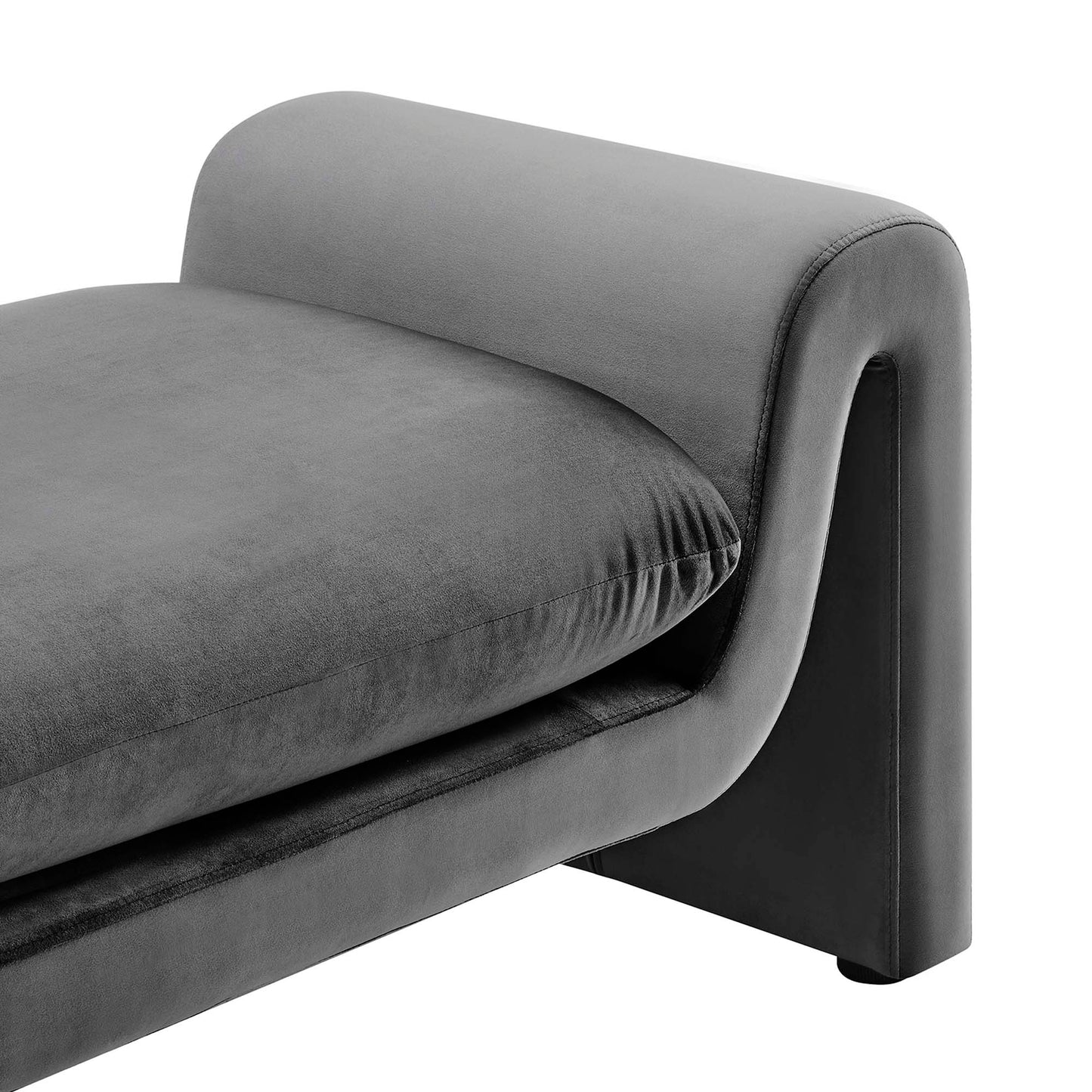 Waverly Performance Velvet Bench by Modway EEI-6380-GRY